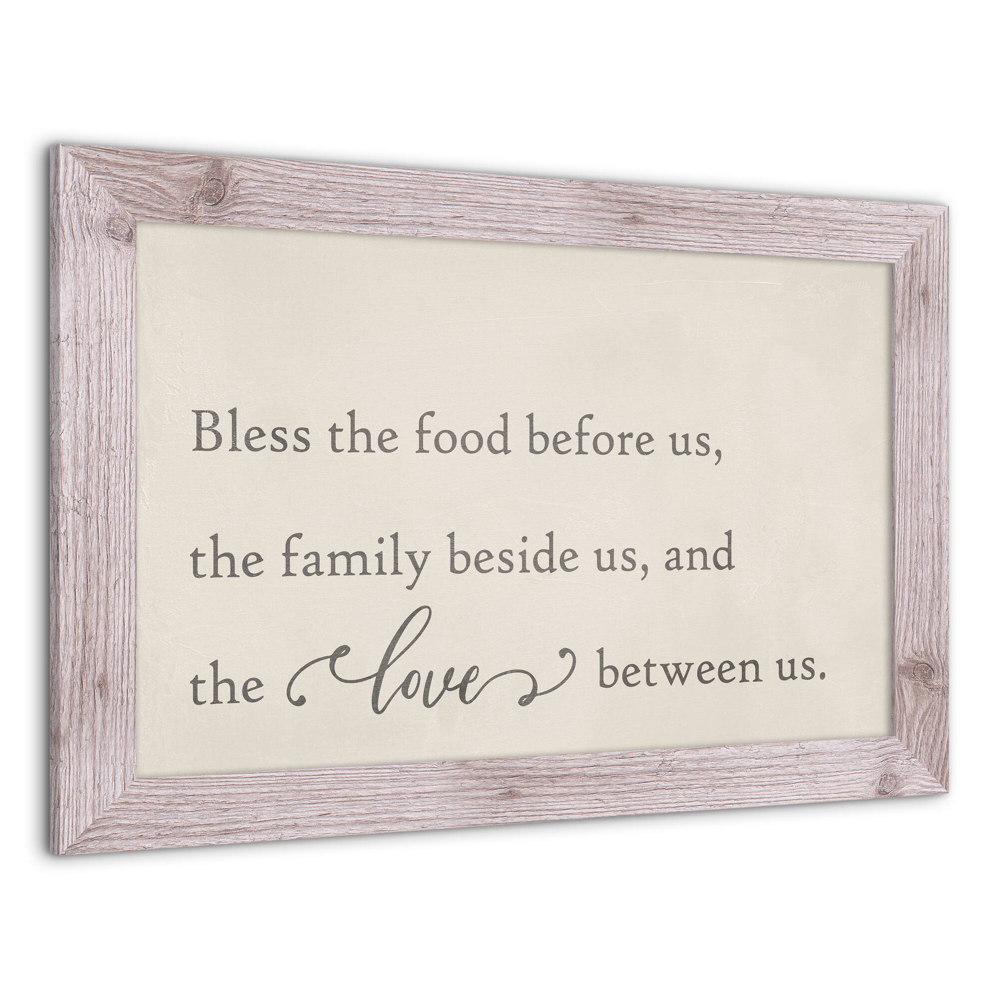 Bless the Food Before Us Framed Print Wall Hanging