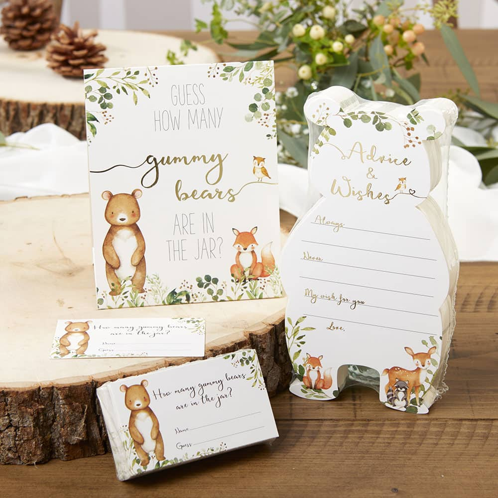 Kate Aspen&#xAE; Woodland Baby Advice Card &#x26; Baby Shower Game Set