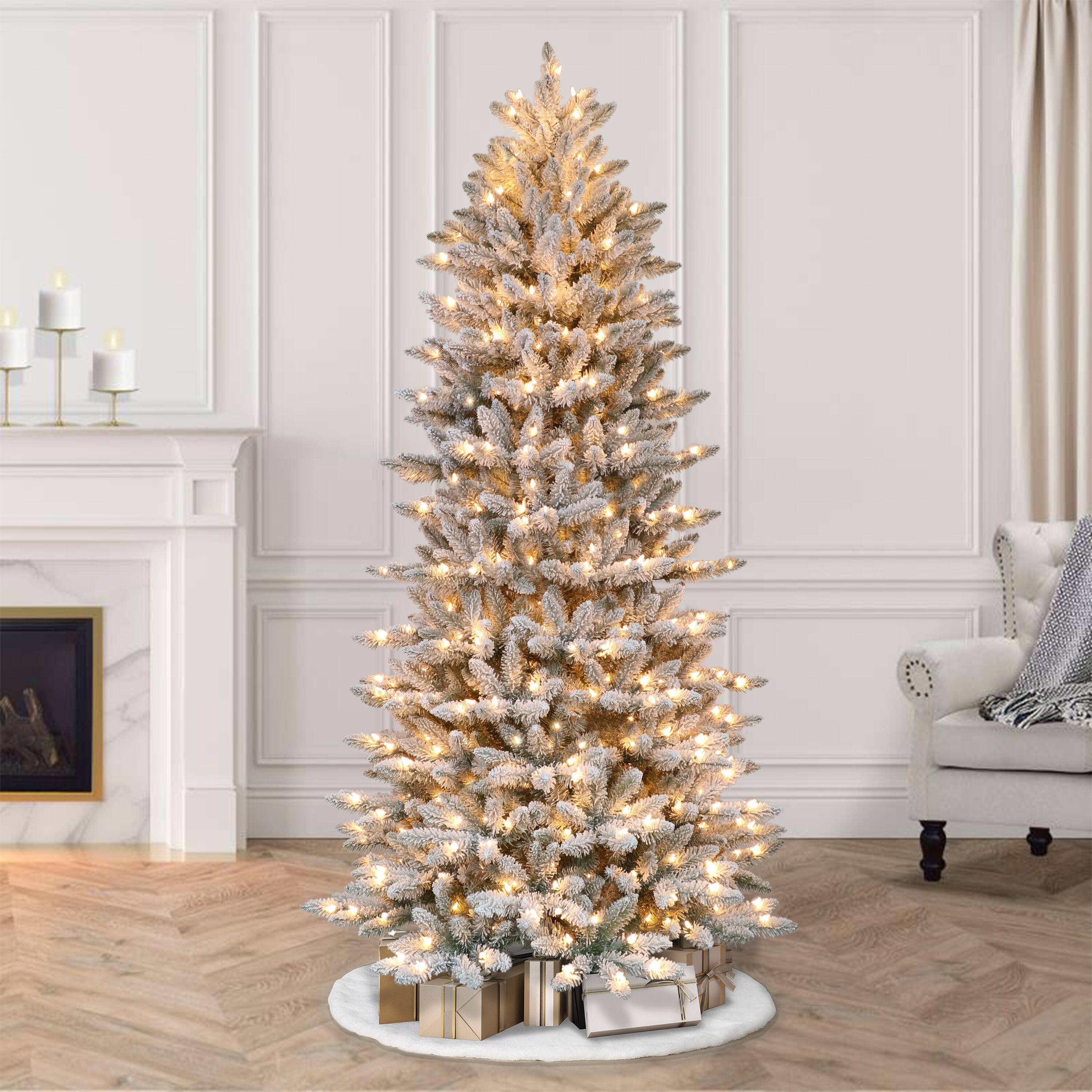 7.5ft. Pre-Lit Fraser Fir Artificial Christmas Tree, Clear Lights