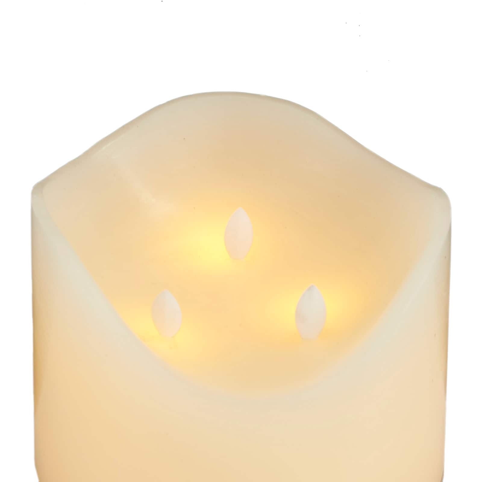 Cream &#x26; Silver Traditional Flameless Candle