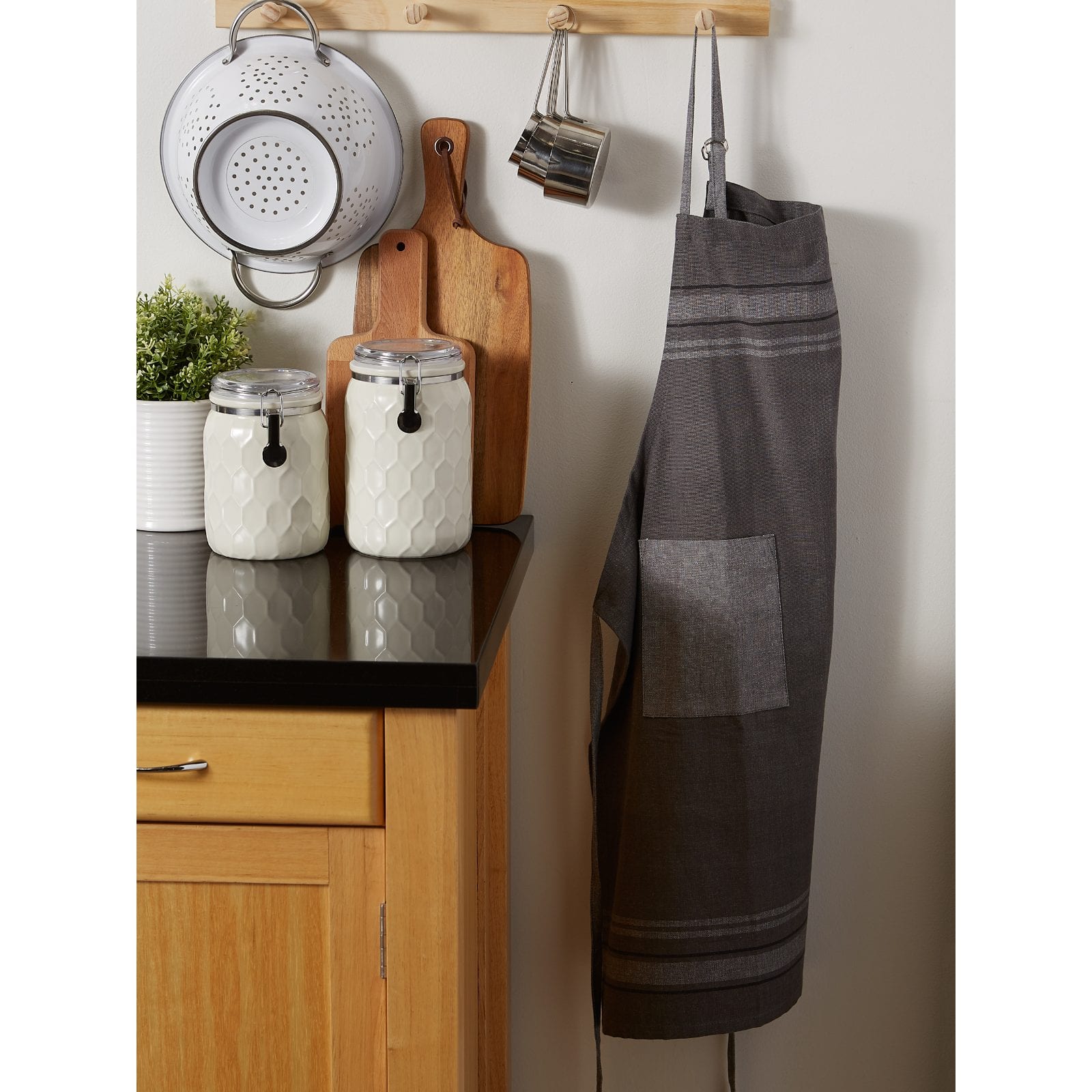 DII&#xAE; Gray Chambray French Stripe Chef Apron