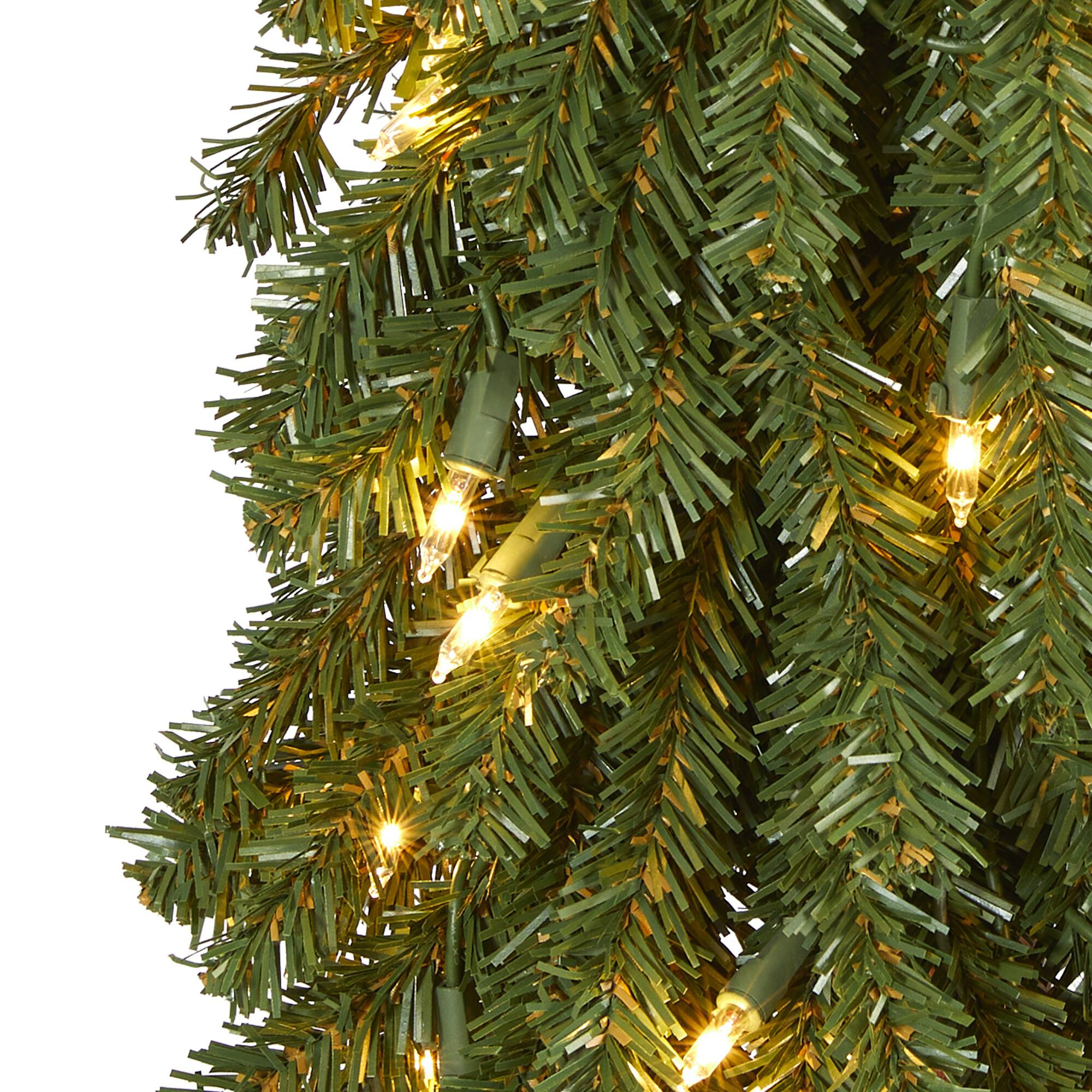 2ft. Pre-Lit Grand Alpine Artificial Christmas Tree, Clear LED Lights ...