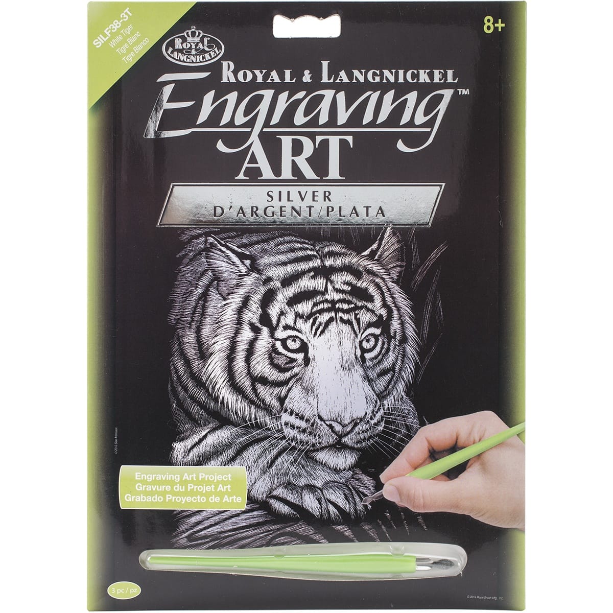 Royal &#x26; Langnickel&#xAE; Engraving Art&#x2122; White Tiger Silver Foil Kit