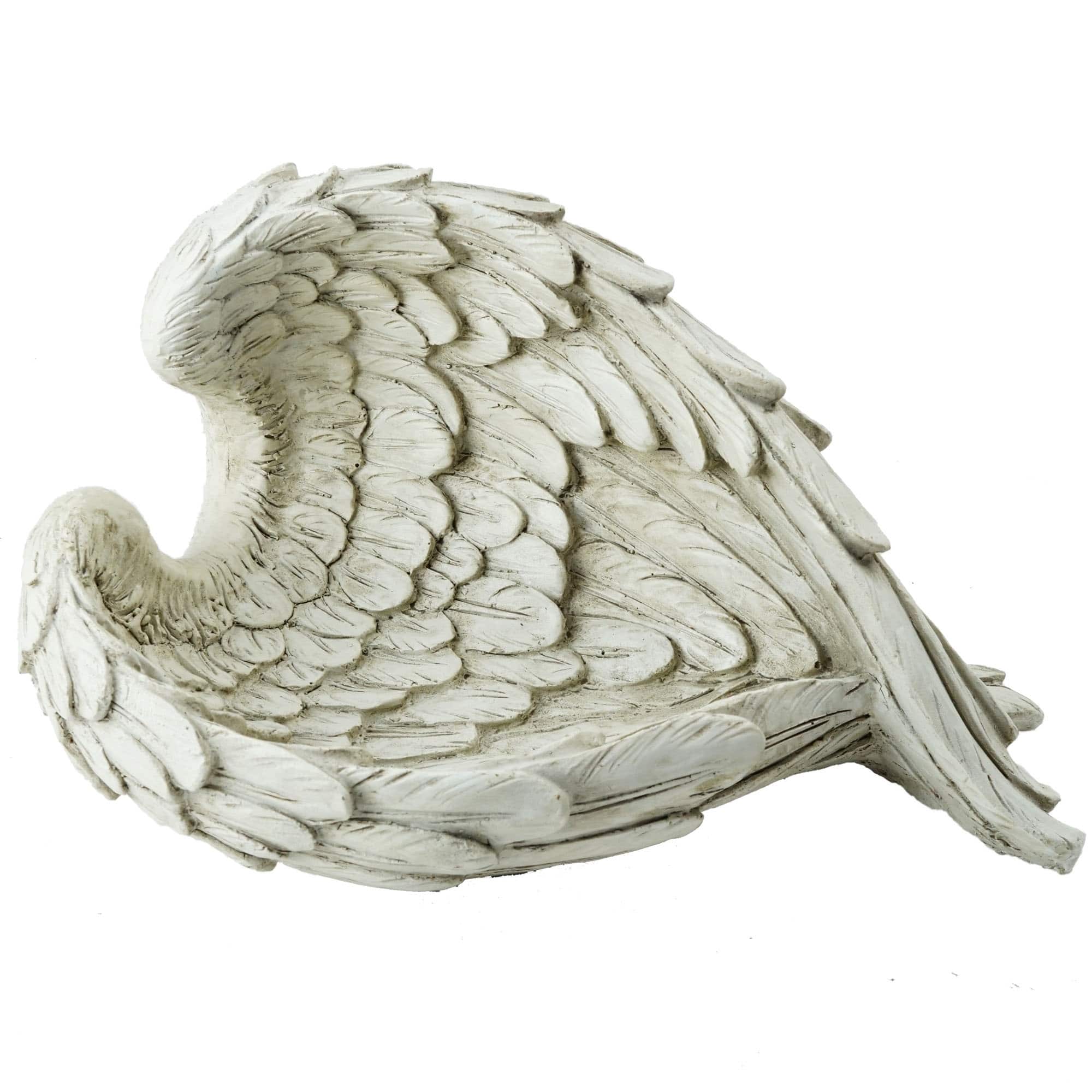 10.75&#x22; Ivory Angel Wings Garden Statue