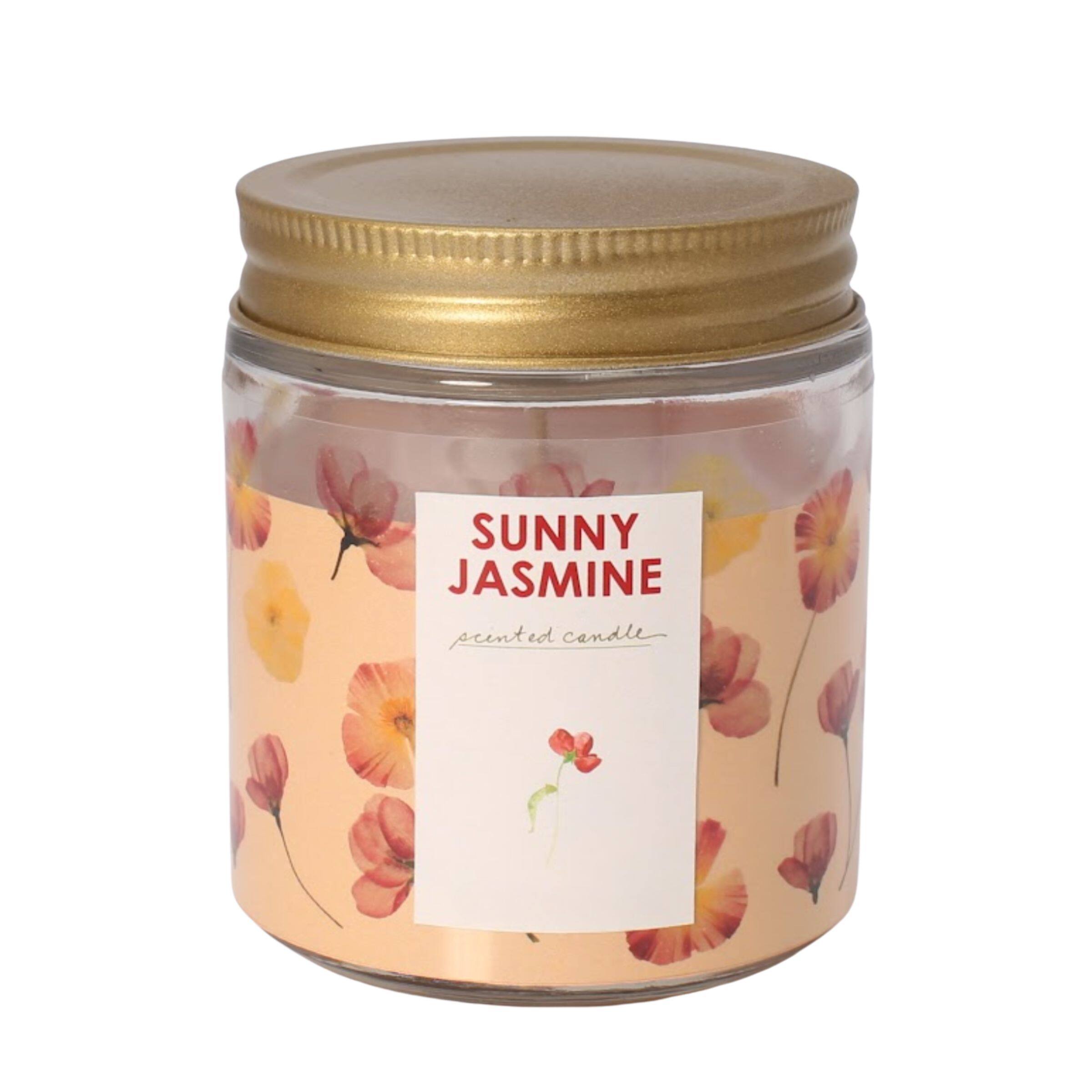 Wild for Flowers 11oz. Sunny Jasmine Scented Soy Jar Candle with Twist-Off Lid