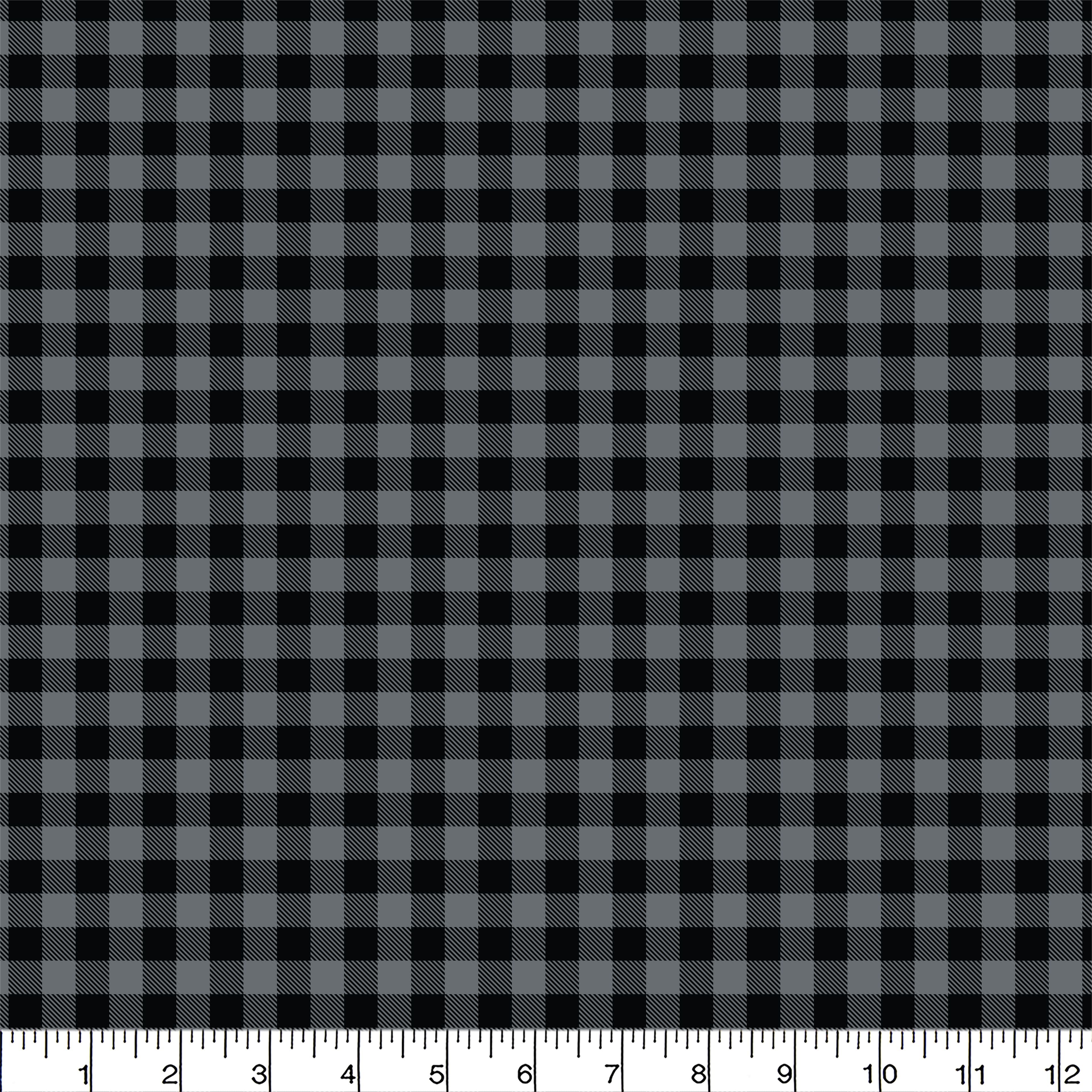 Gray Plaid Print Craft Fabric