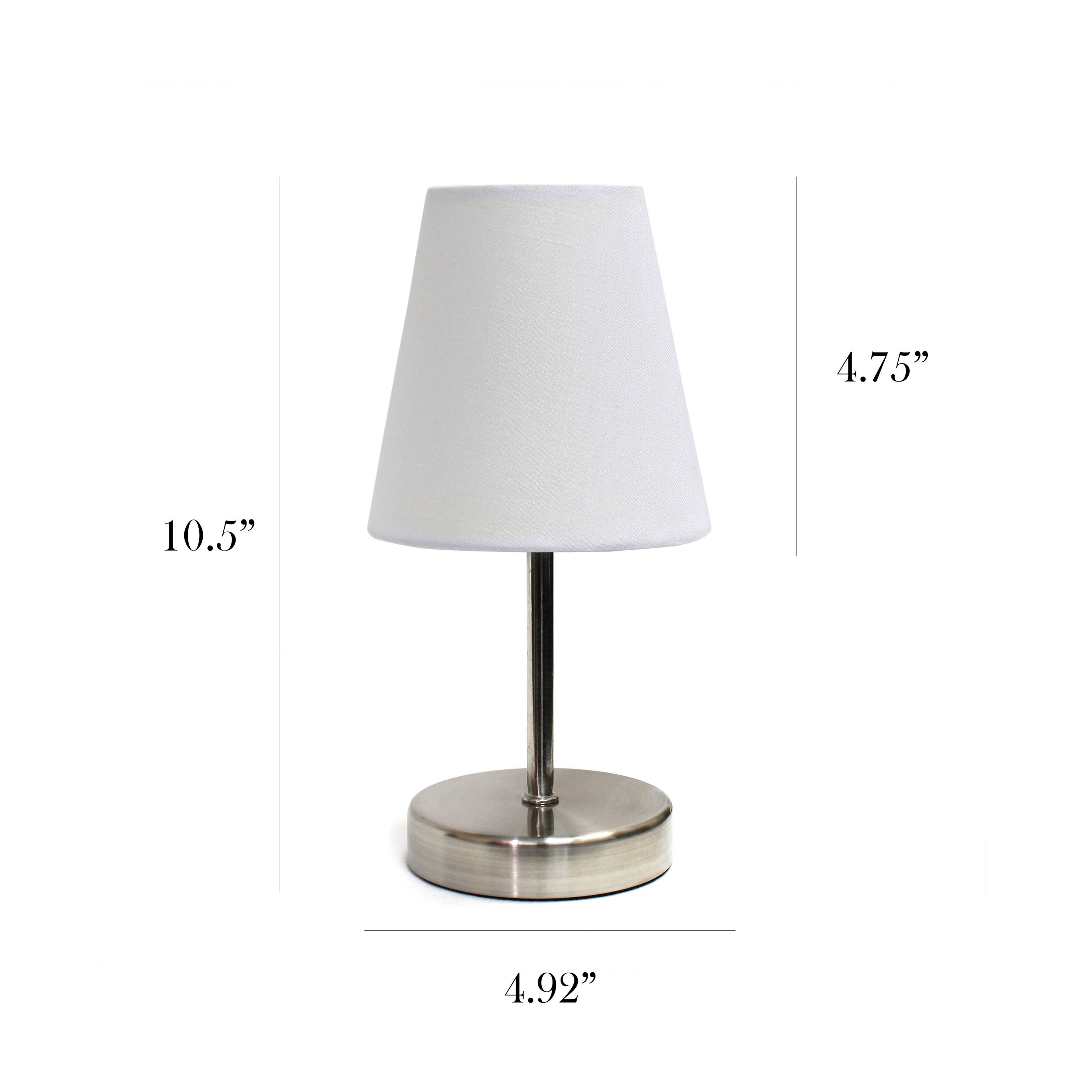 Simple Designs Sand Nickel Mini Basic Table Lamp