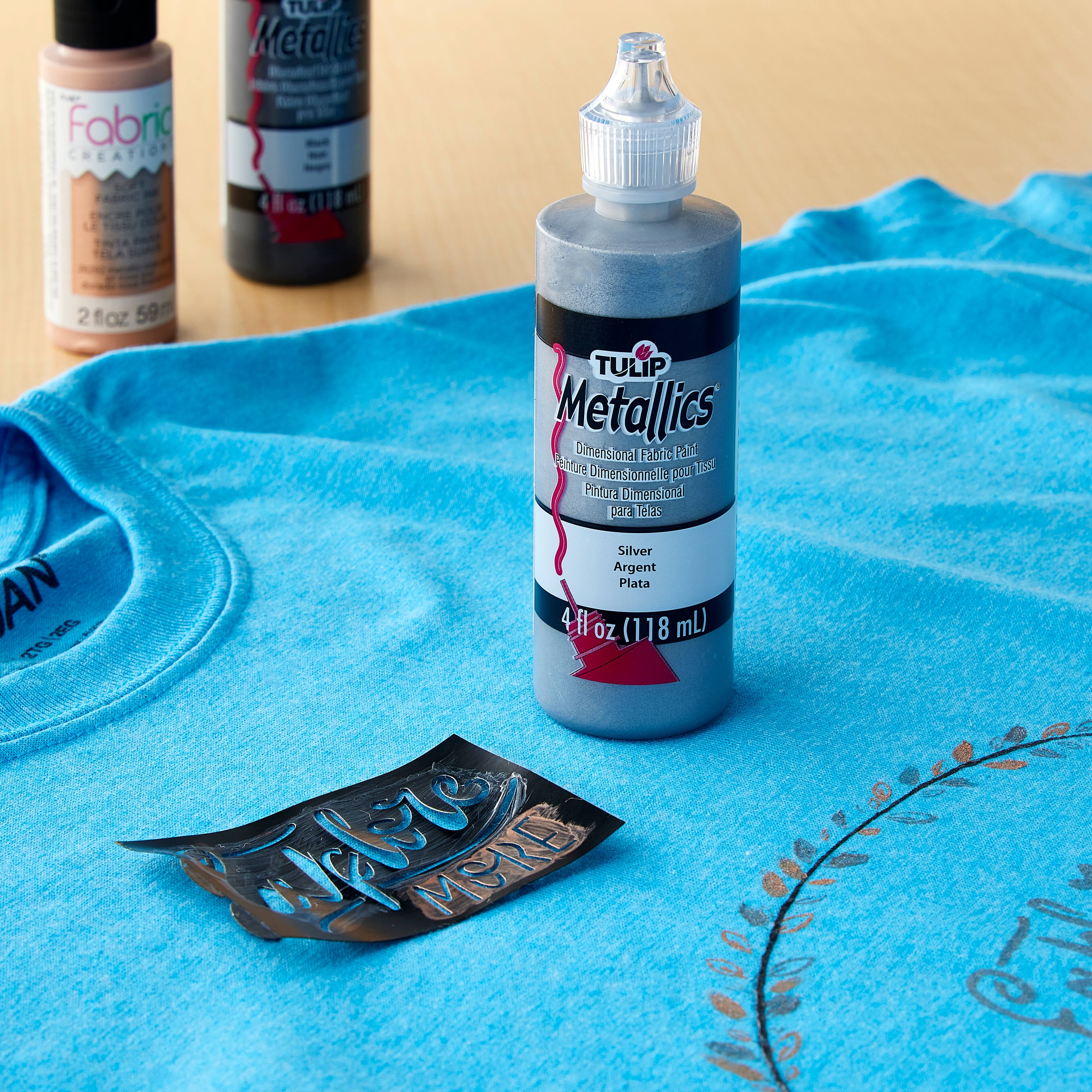 12 Pack: Tulip® Metallics™ Dimensional Fabric Paint, 4oz.