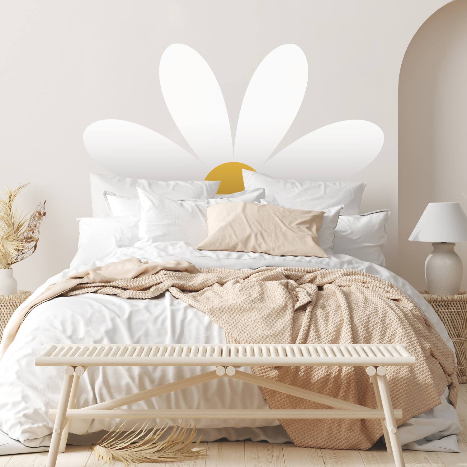 RoomMates Daisy Headboard Peel &#x26; Stick Giant Wall Decal Set