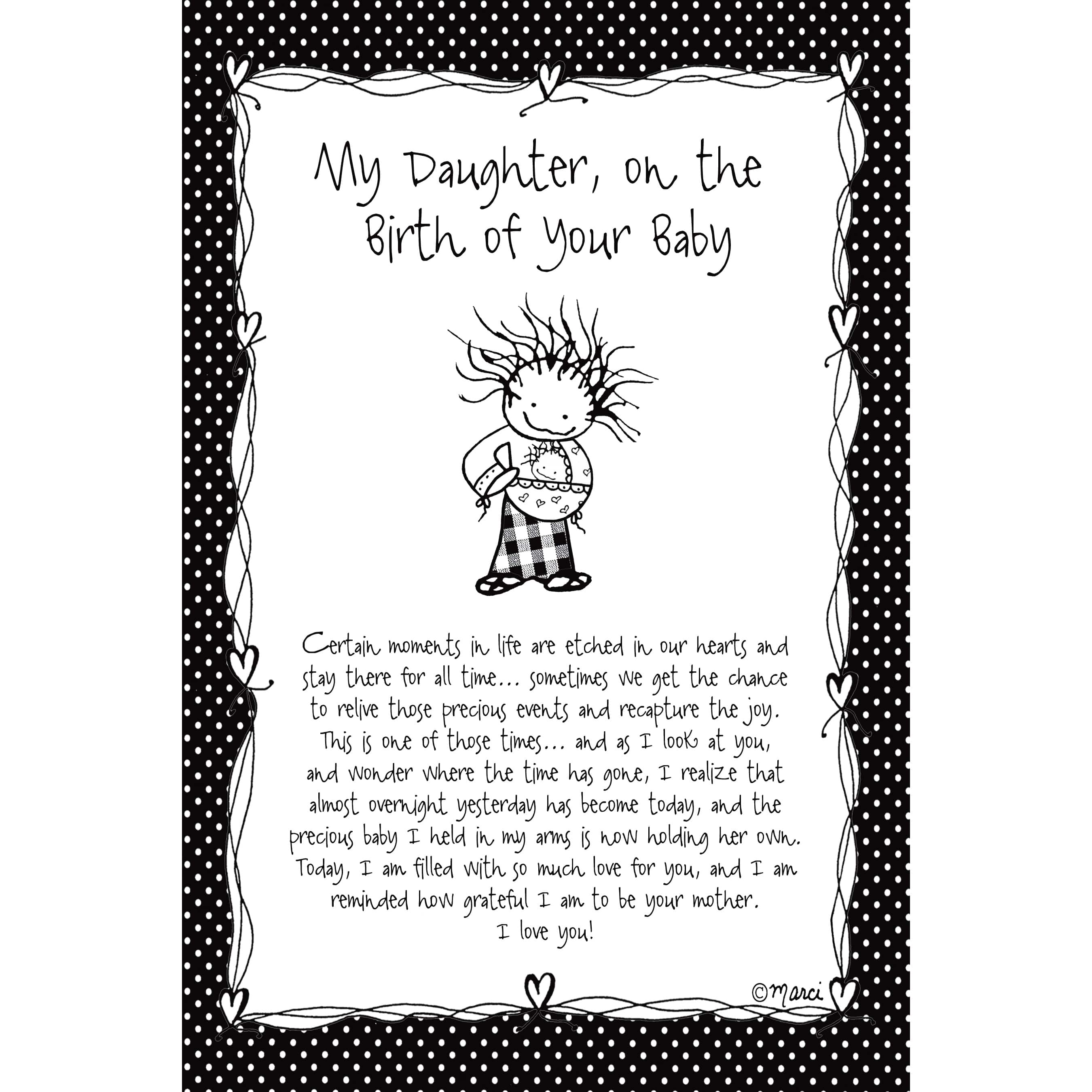 Children of the Inner Light® by Marci Art My Daughter on the Birth of Your Baby Plaque