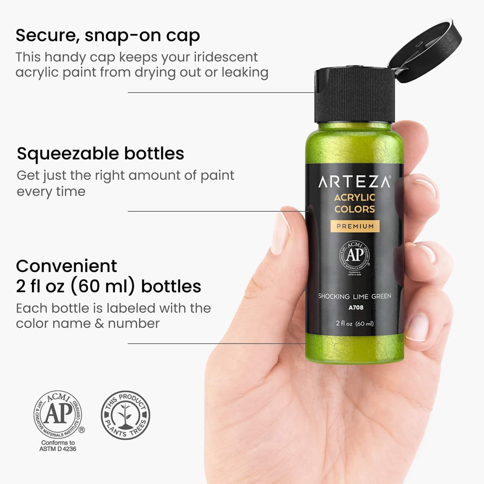 Arteza® 10 Color Iridescent Acrylic Paint Set