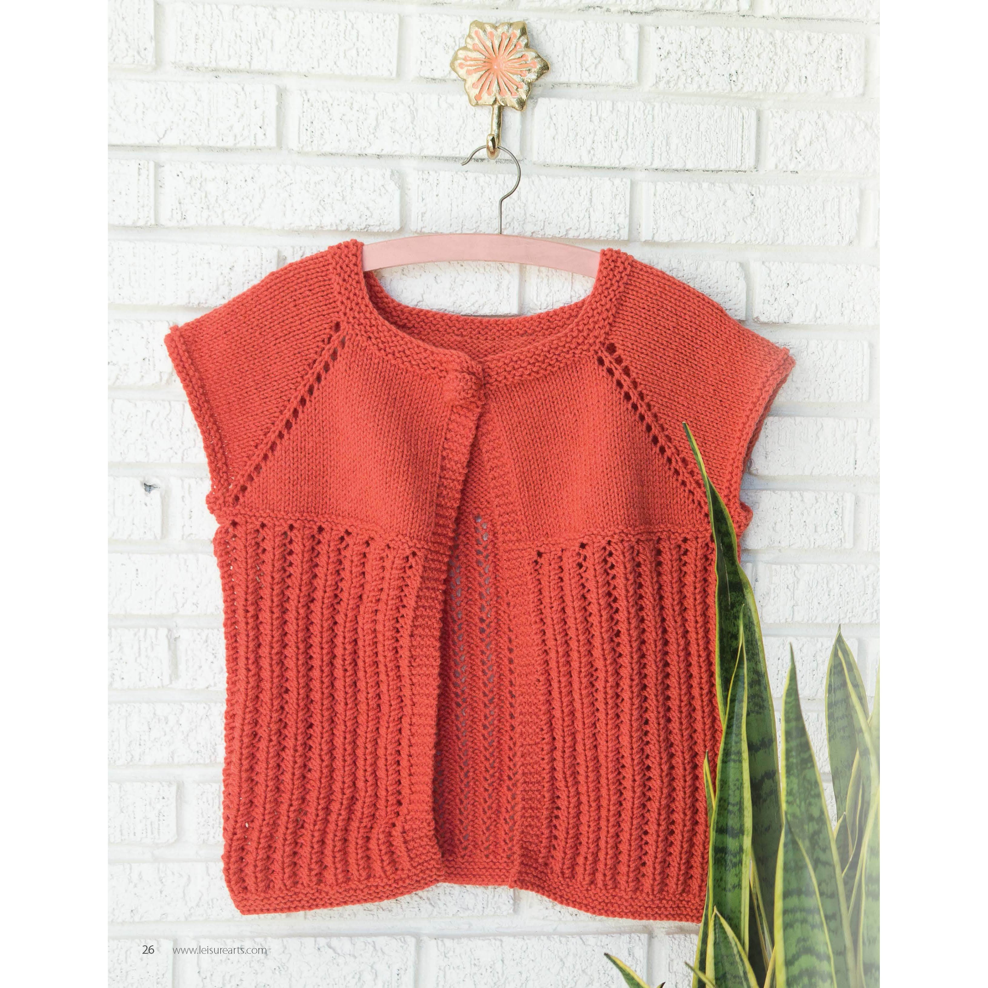 Leisure Arts&#xAE; Knit Lace Tops &#x26; Vests Book