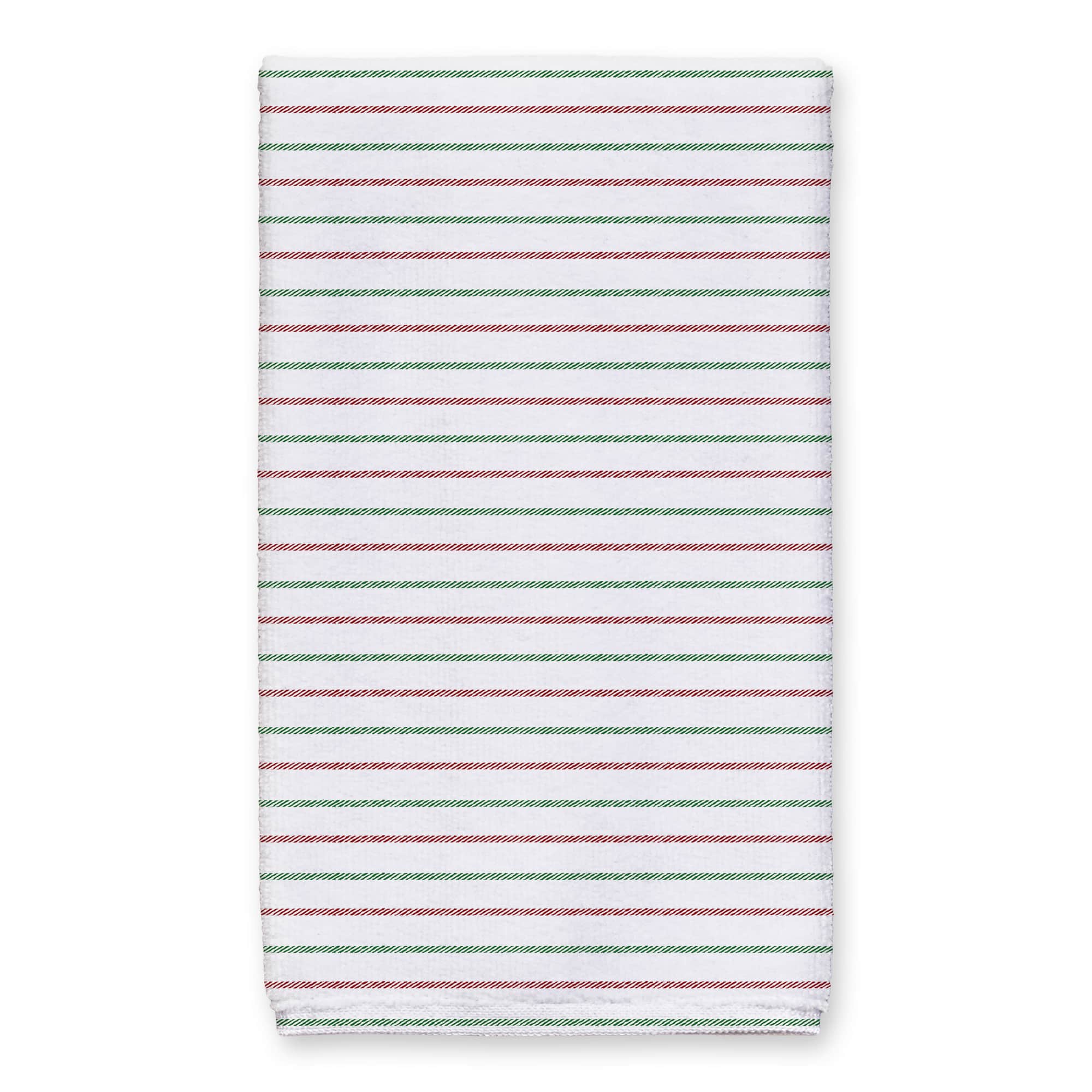Santas Sleigh Crossing Stripes Tea Towels - Set of 2