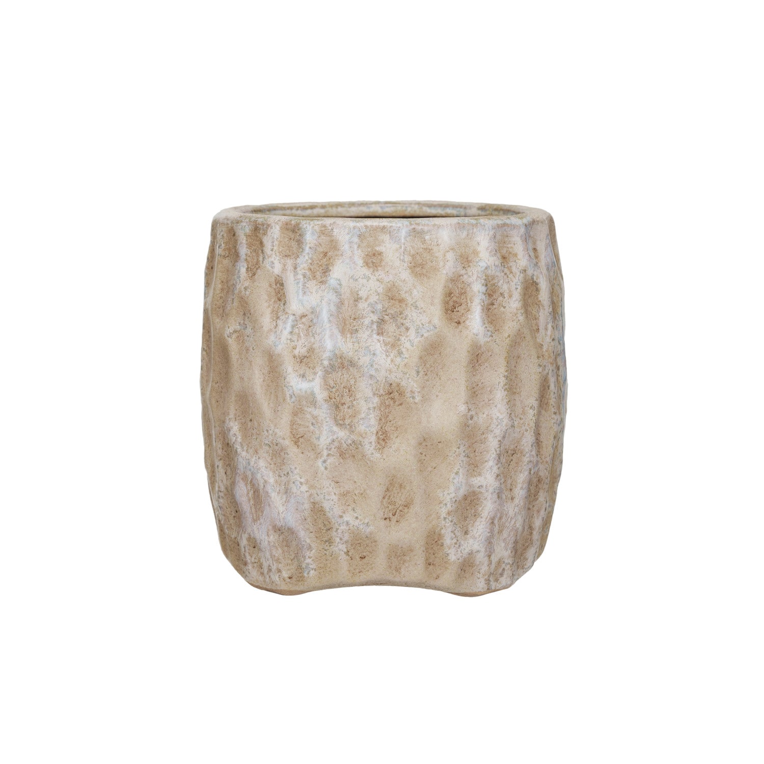 Hello Honey® 5.5" Cream Reactive Glaze Terra Cotta Planter