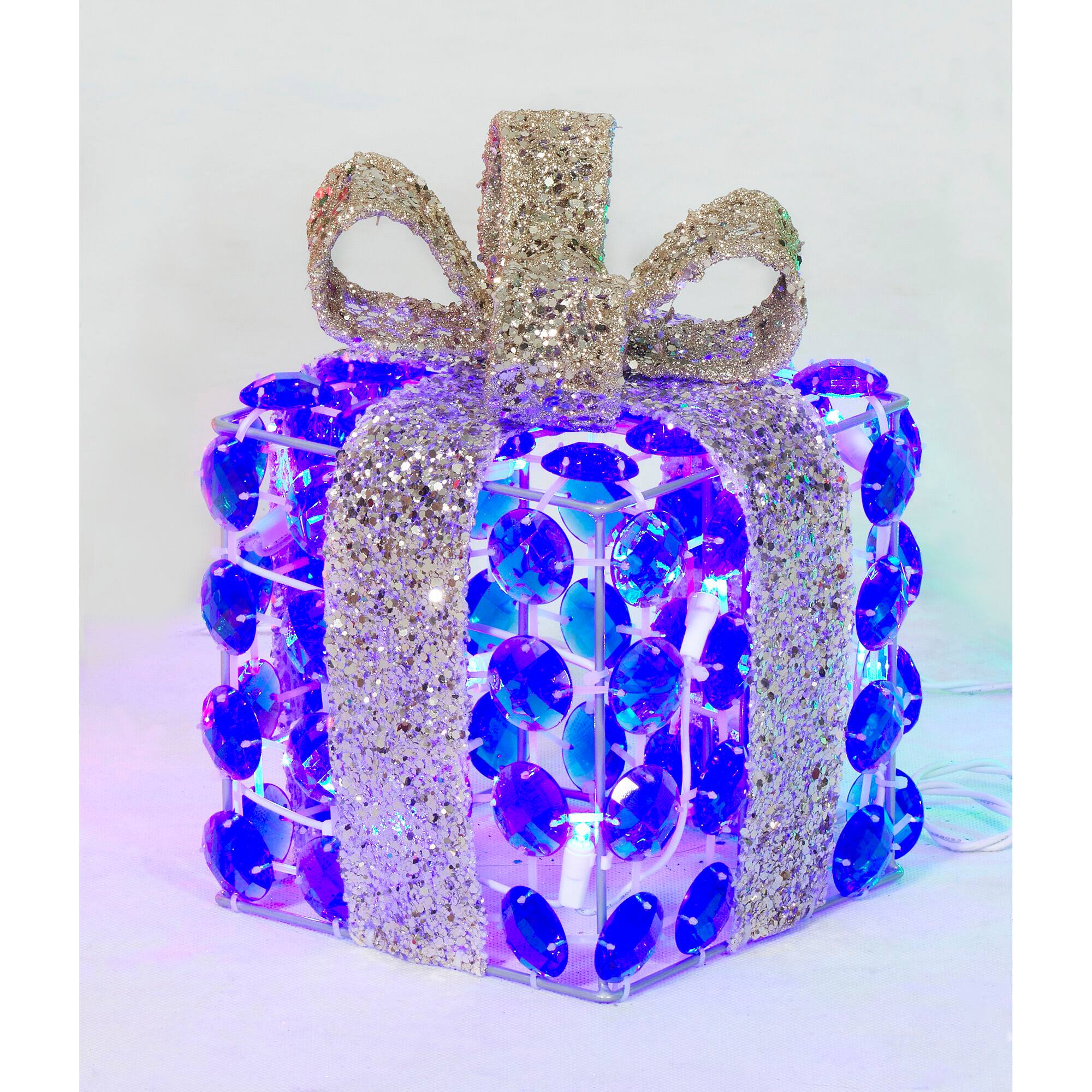 3-Piece Random Twinkle LED Diamond Beads Gift Box Sculpture Set