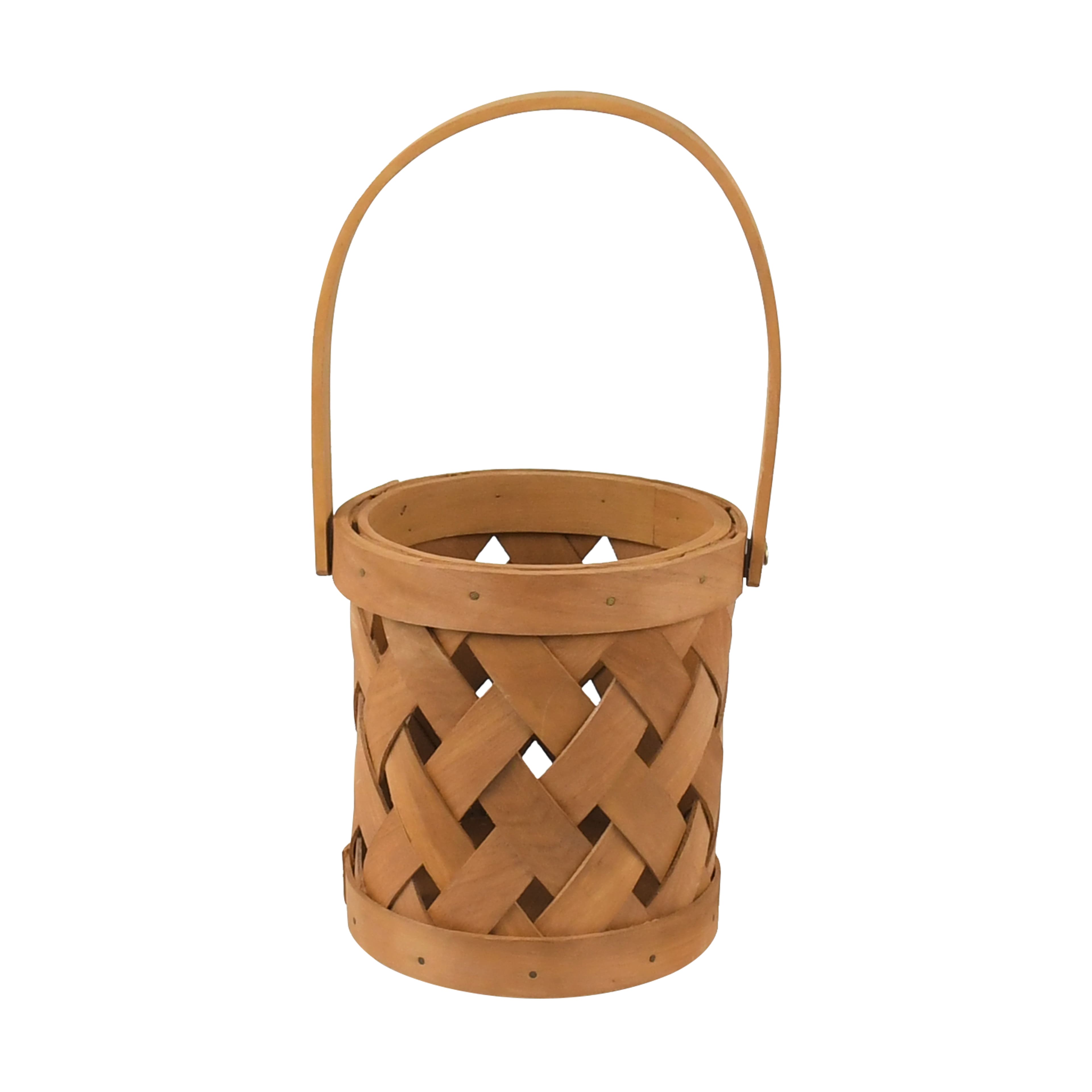 5.25&#x22; Natural Brown Cylinder Chipwood Basket by Ashland&#xAE;