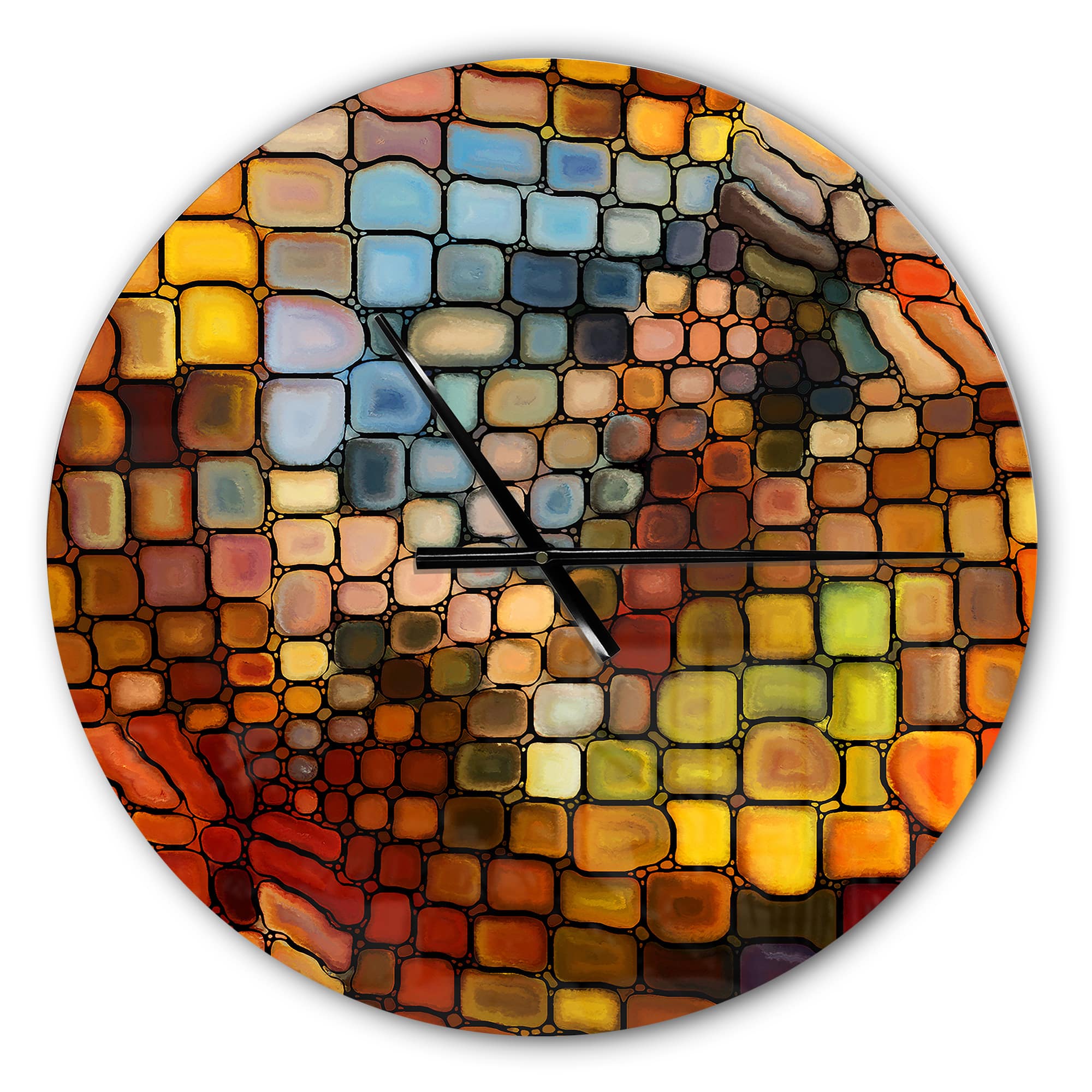 Designart &#x27;Dreaming Of Stained Glass Modern Wall Clock