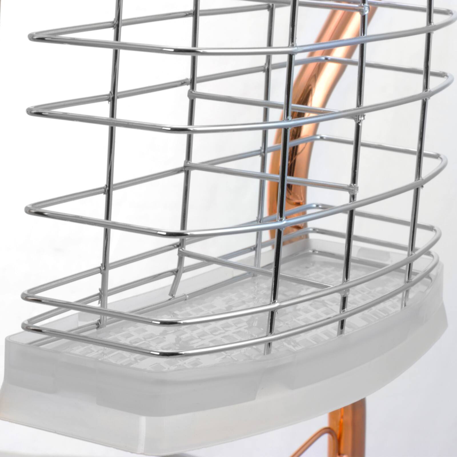Better Chef 22&#x22; Chrome-Plated &#x26; Copper 2-Tier Dish Rack
