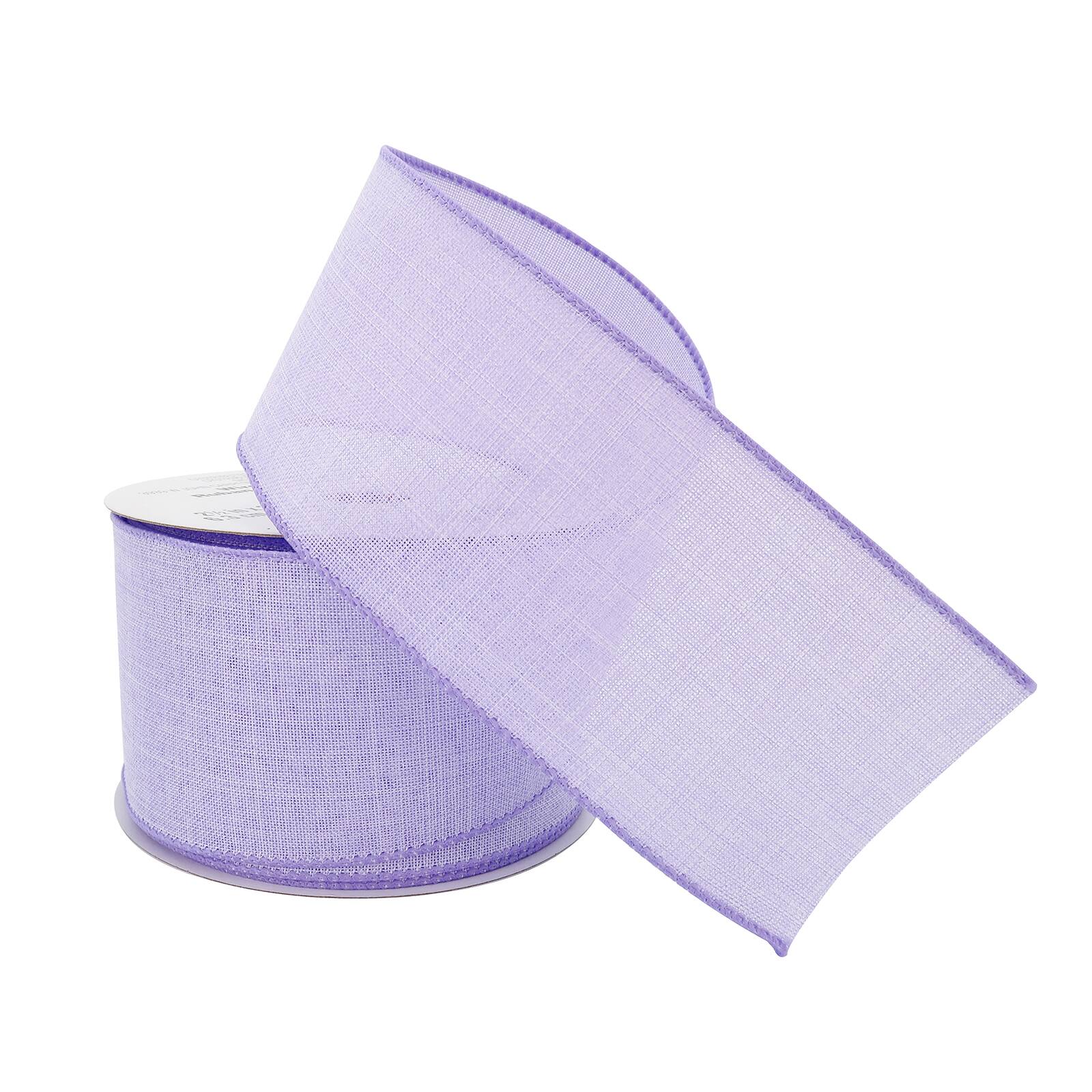 12 Pack: 2.5" x 25ft. Faux Linen Wired Ribbon by Celebrate It™ Décor