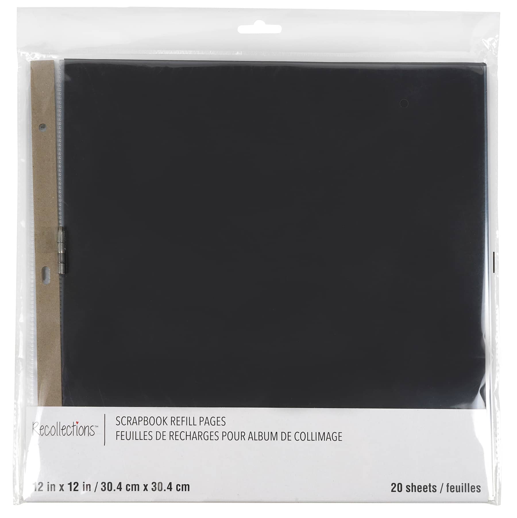 12&#x22; x 12&#x22; Black Scrapbook Refill Pages by Recollections&#x2122;
