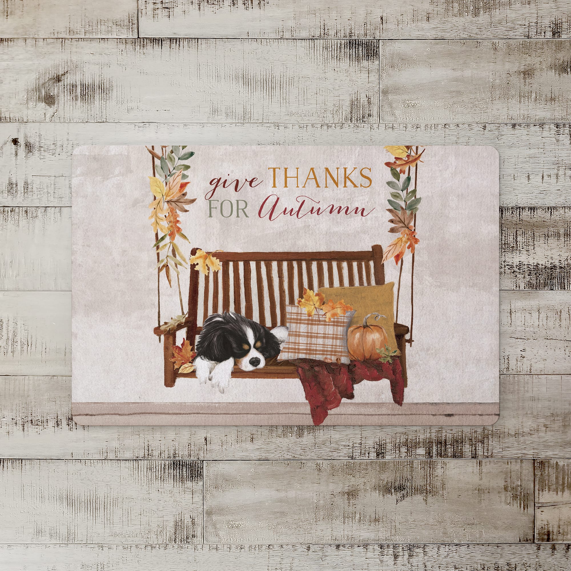 Autumn Porch Swing Floor Mat