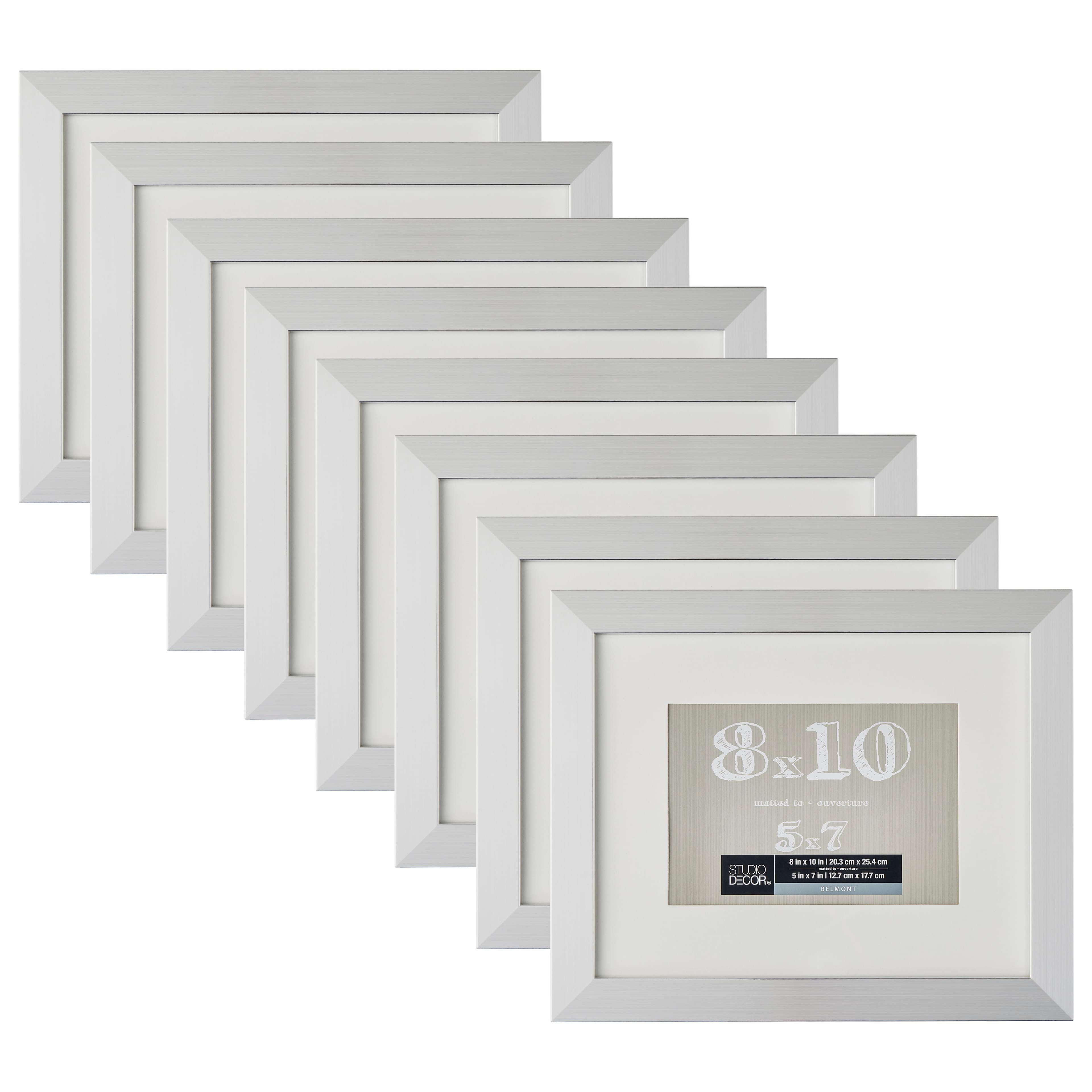 8 Pack: Silver Frame with Mat, Belmont by Studio Décor®