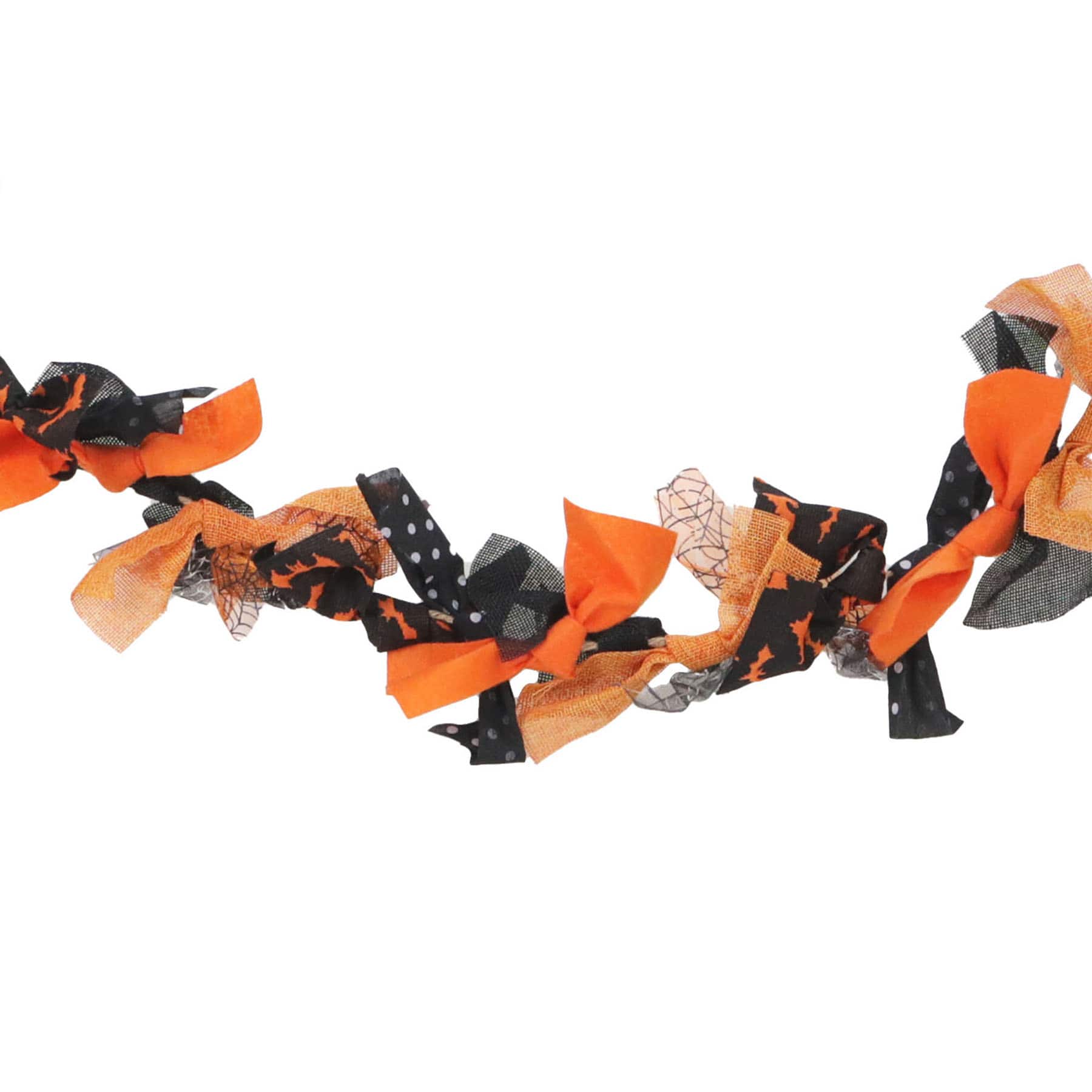 6ft. Orange &#x26; Black Fabric Garland by Ashland&#xAE;