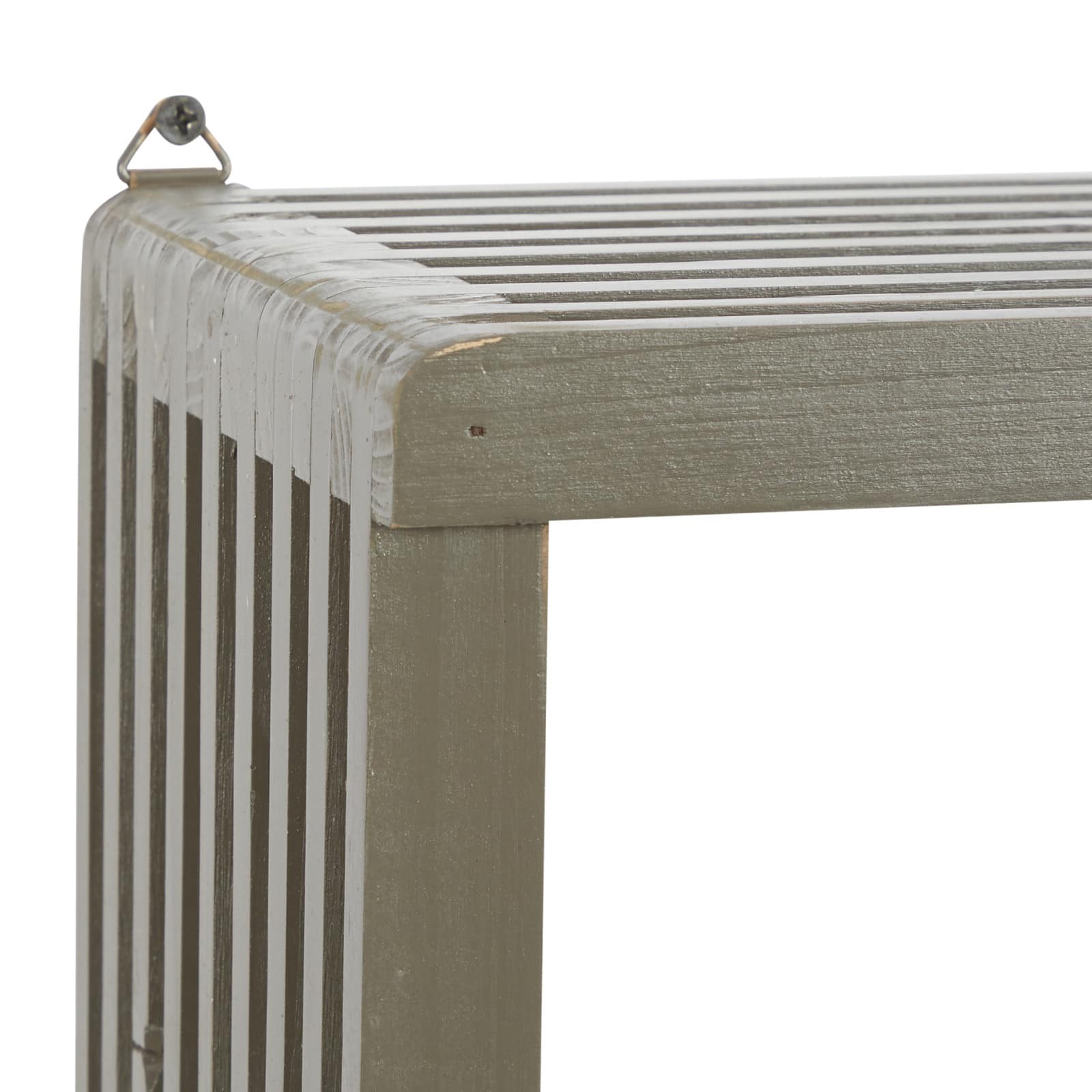 Gray Wood Contemporary Wall Shelf, 12&#x22; x 23&#x22; x 7&#x22;