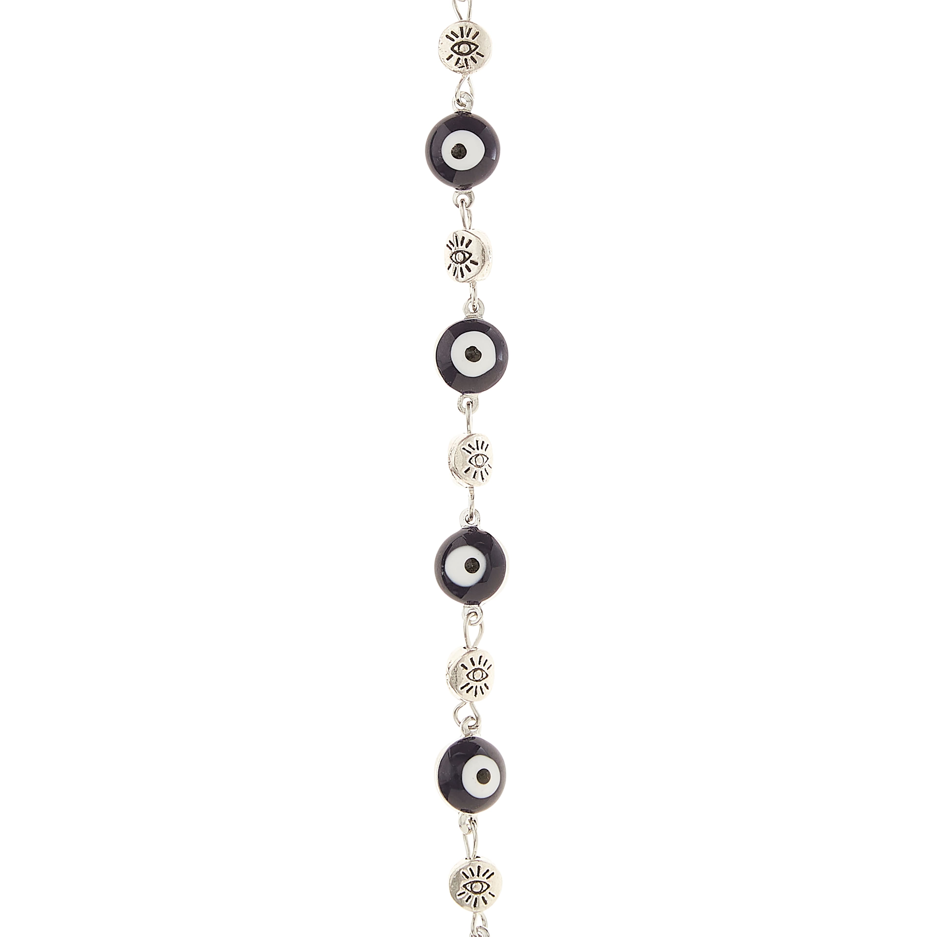 Rhodium Antique Metal Evil Eye Beads by Bead Landing&#x2122;