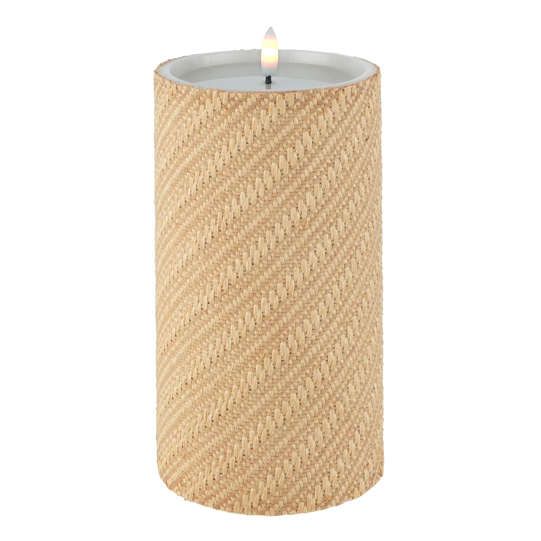 8&#x22; Woven Wax LED Pillar Candle by Ashland&#xAE;