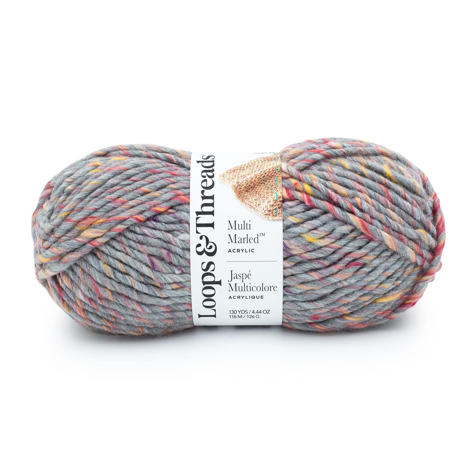 Loops & Threads Natural Marl Yarn, Wool Blend, 5.3 oz (Multiple Color  Choice)