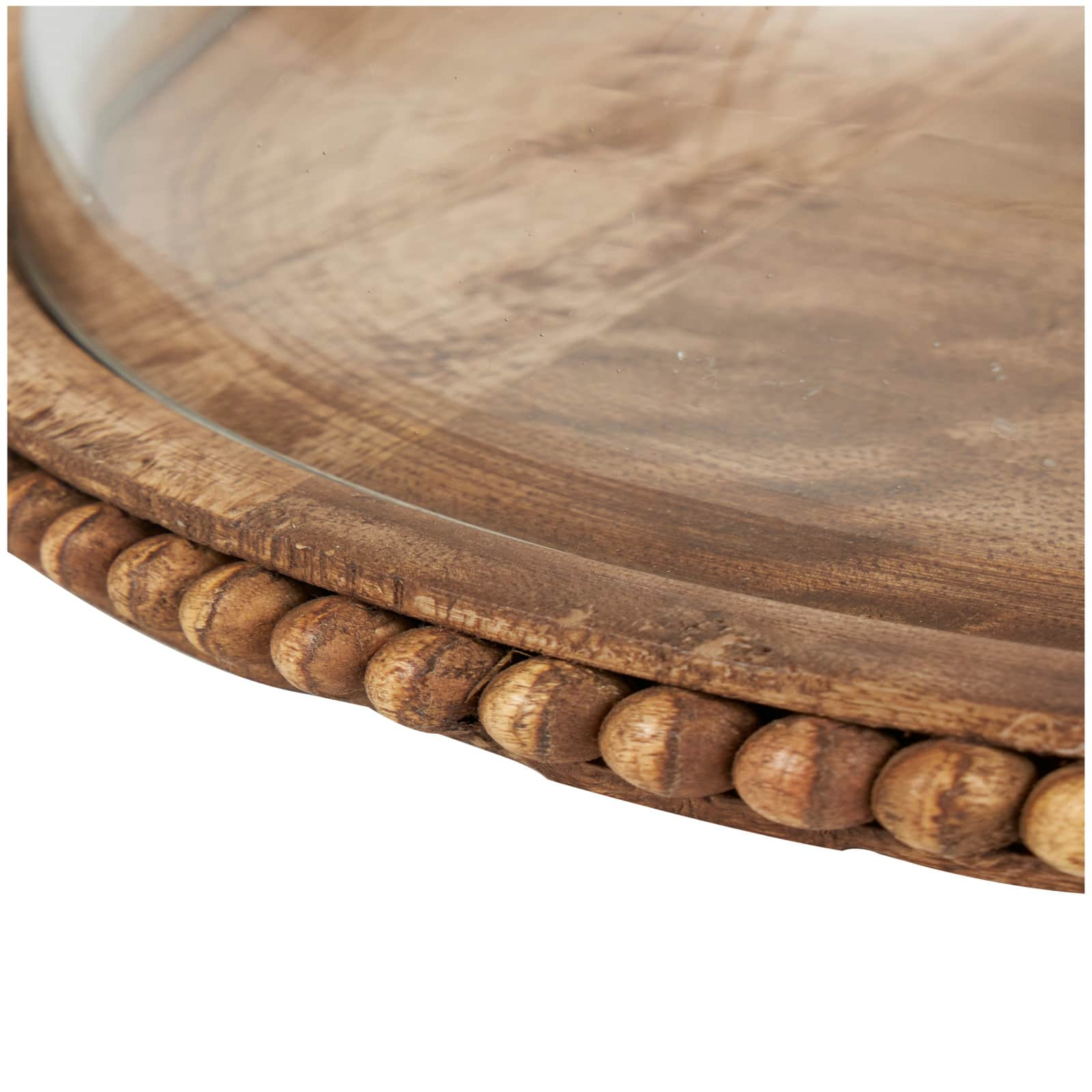 11&#x22; Brown Wood Cake Stand