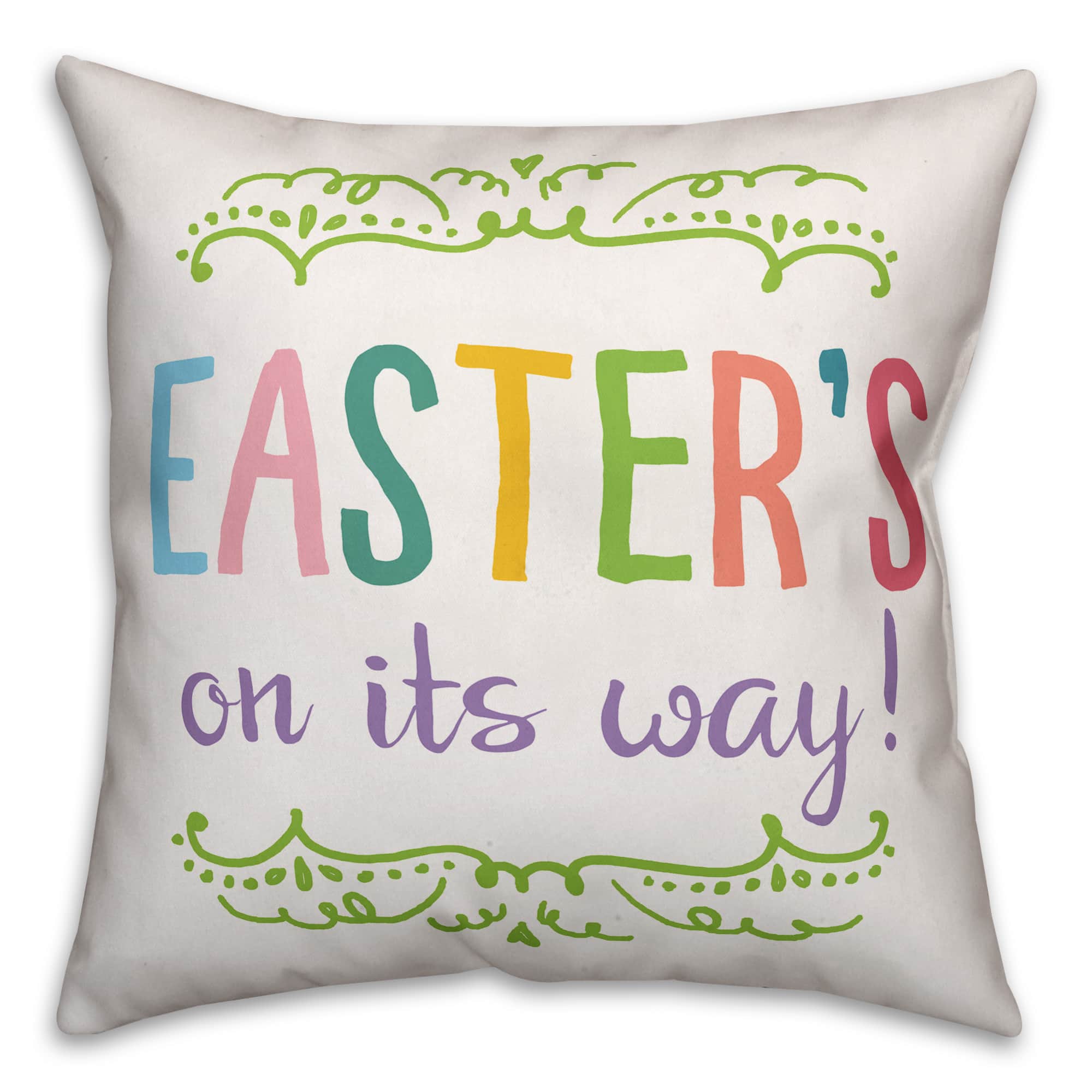 Easter&#x27;s On Its Way! Throw Pillow