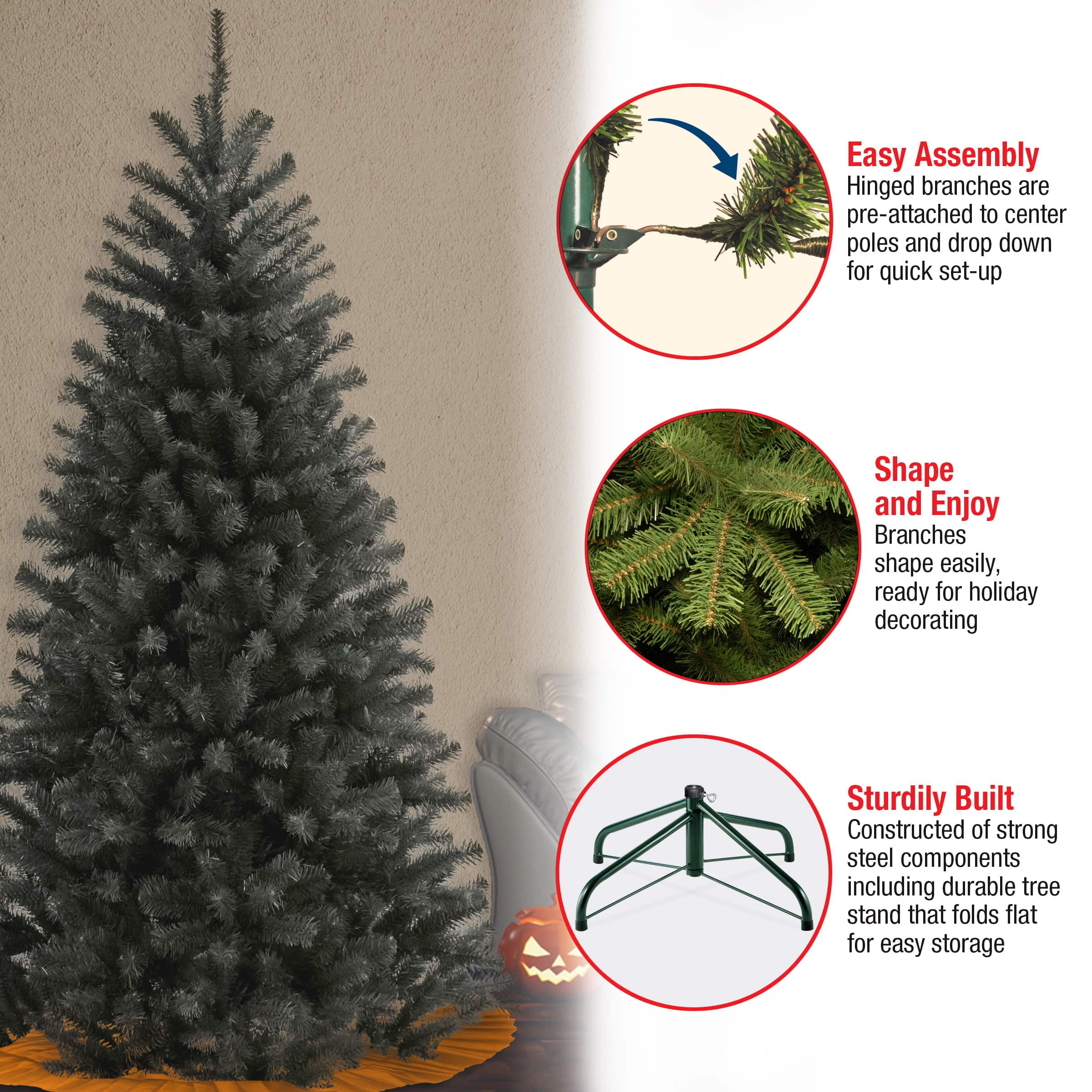 6.5 ft. Unlit North Valley&#xAE; Black Spruce Artificial Christmas Tree