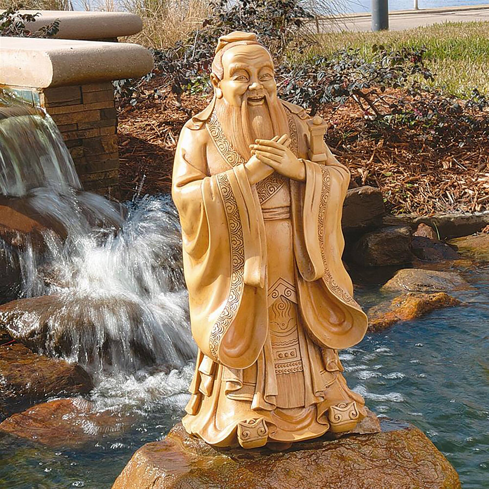 Design Toscano 24" Confucius Garden Sculpture