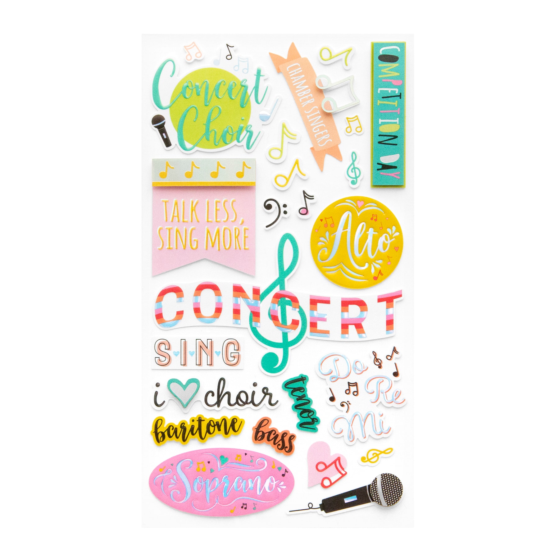 12 Pack: Choir Dimensional Stickers by Recollections™