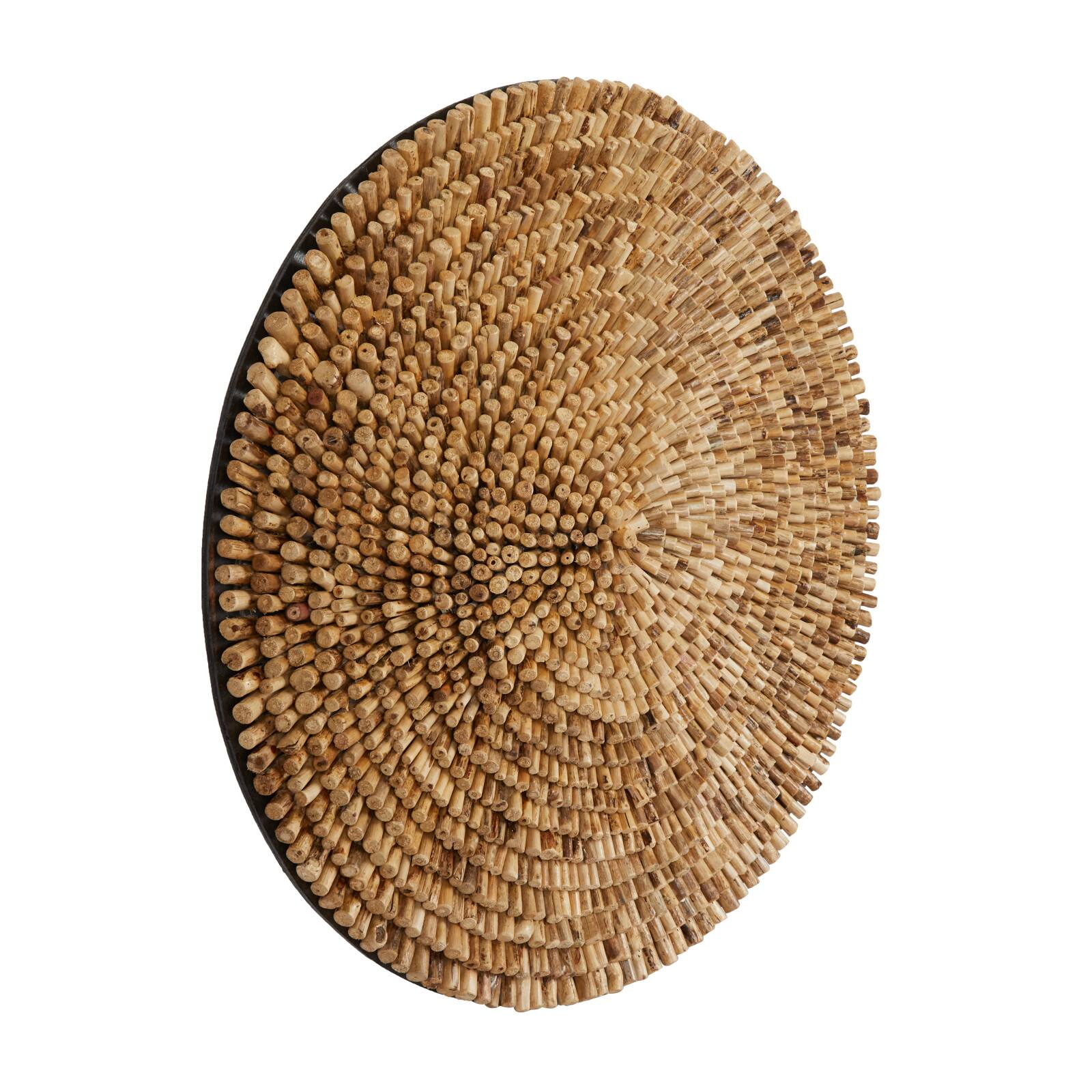 The Novogratz Brown Overlapping Reclaimed Wood Wall Décor