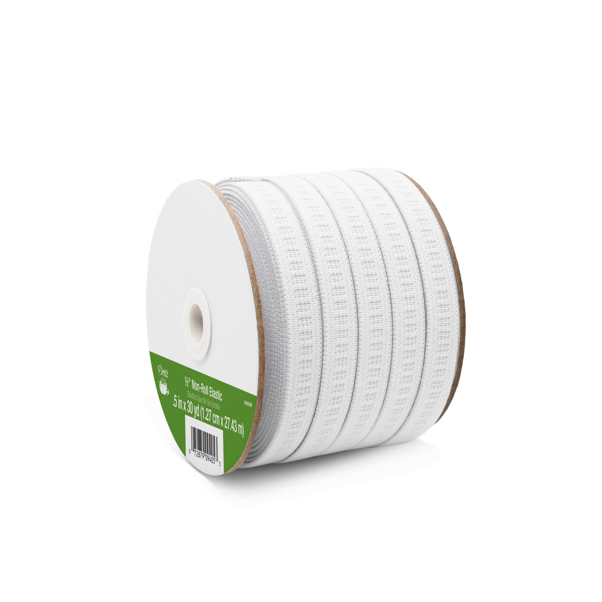 Dritz® 1/2" White Ribbed Non-Roll Elastic