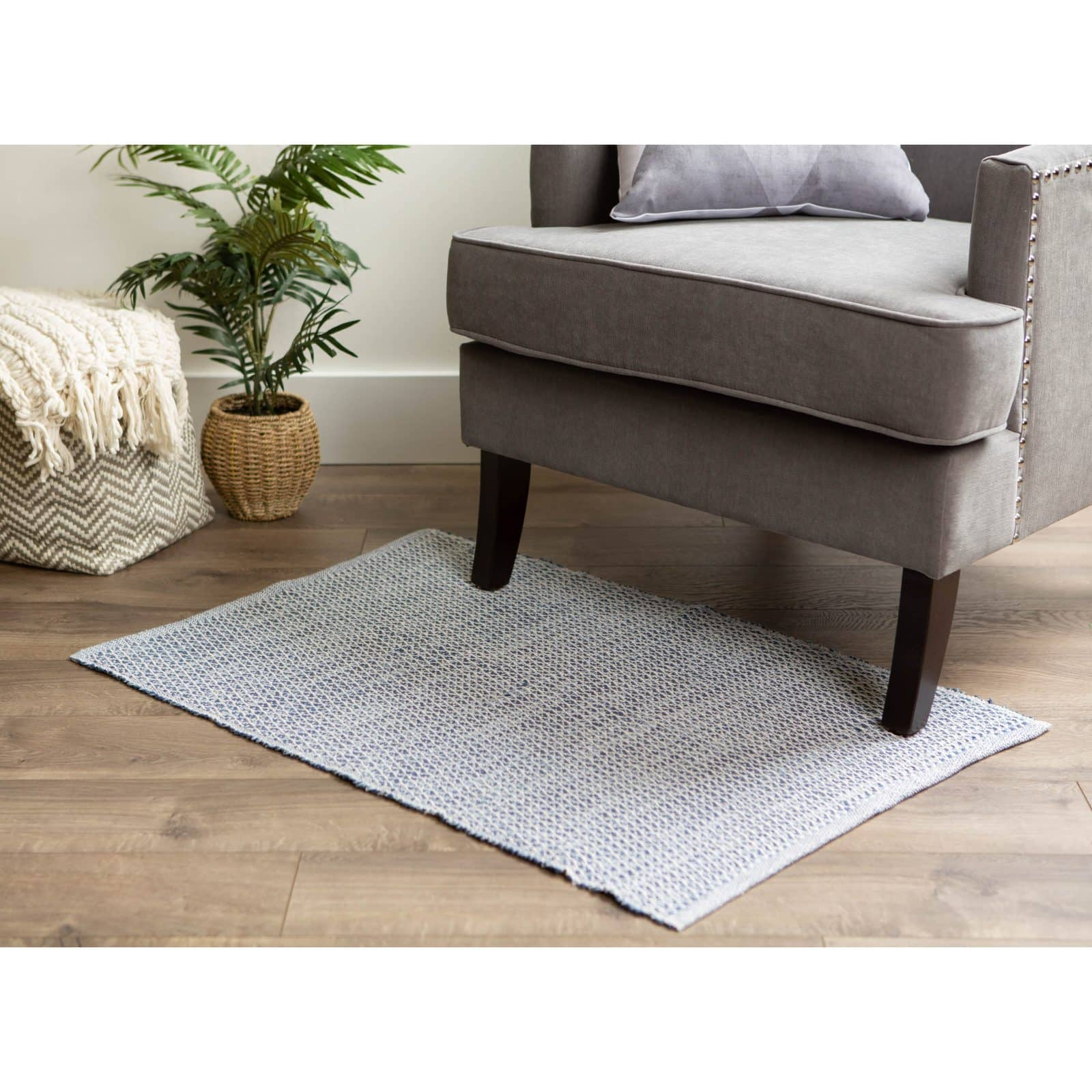 DII&#xAE; French Blue Diamond Recycled Yarn Rug, 2ft. x 3ft.