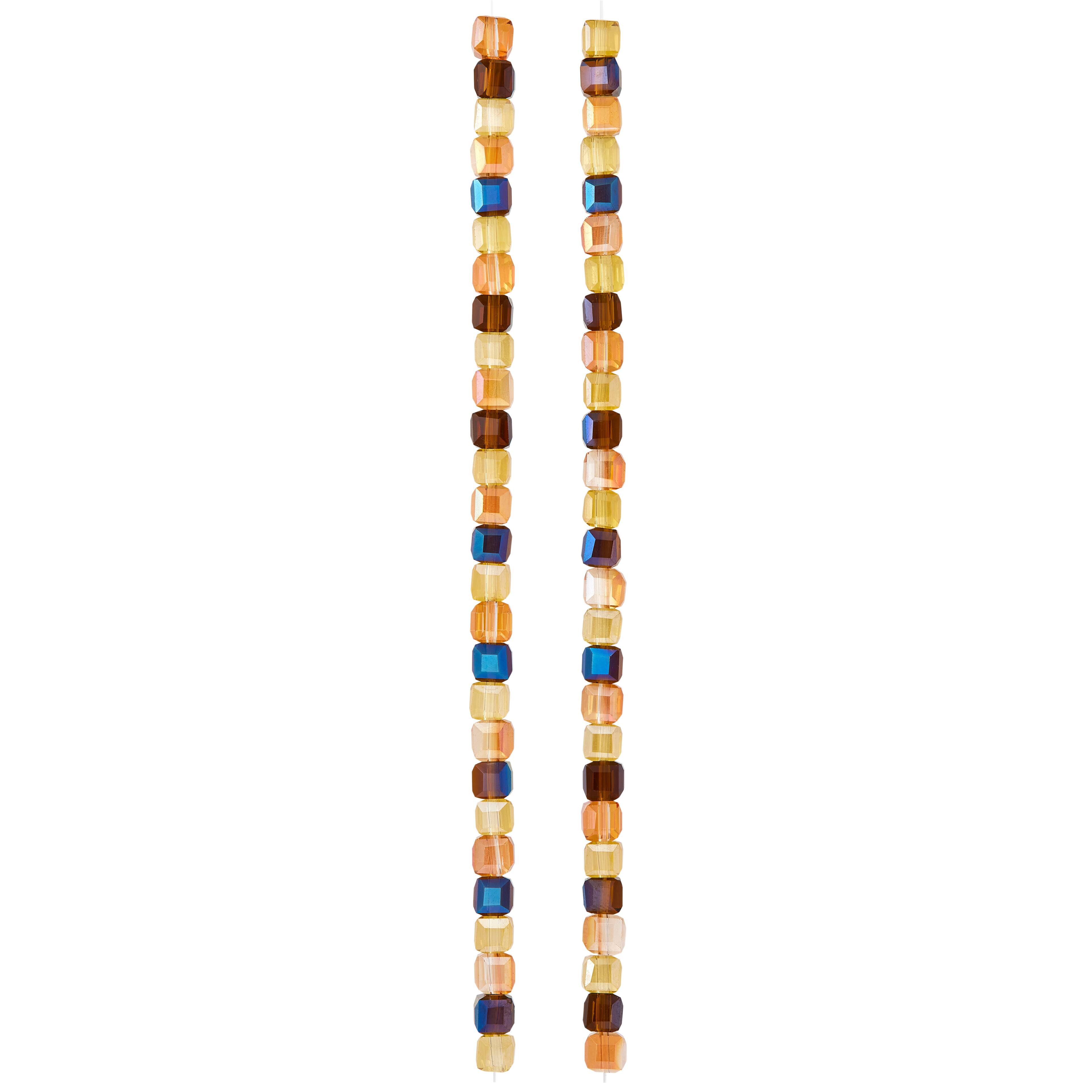 12 Pack: 4mm Glass Cube Mix by Bead Landing&#x2122;