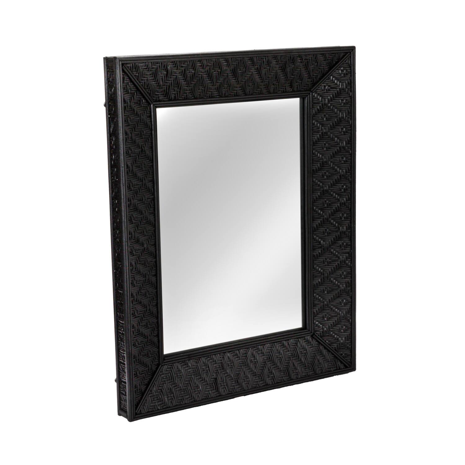 Hello Honey® 25.5" Handwoven Rattan Rectangle Wall Mirror