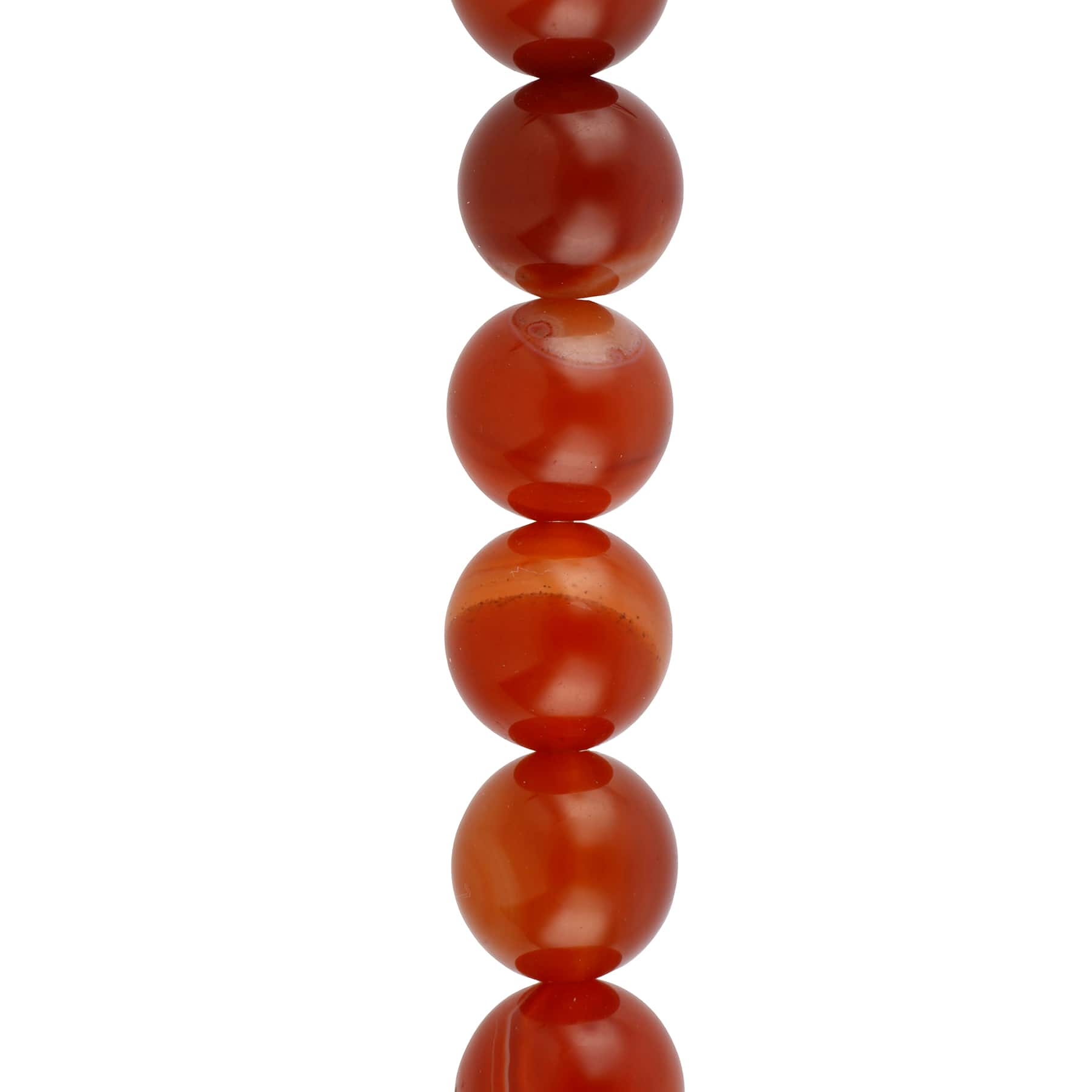 12 Pack: Red Dyed Stripe Agate Round Beads, 10mm by Bead Landing™