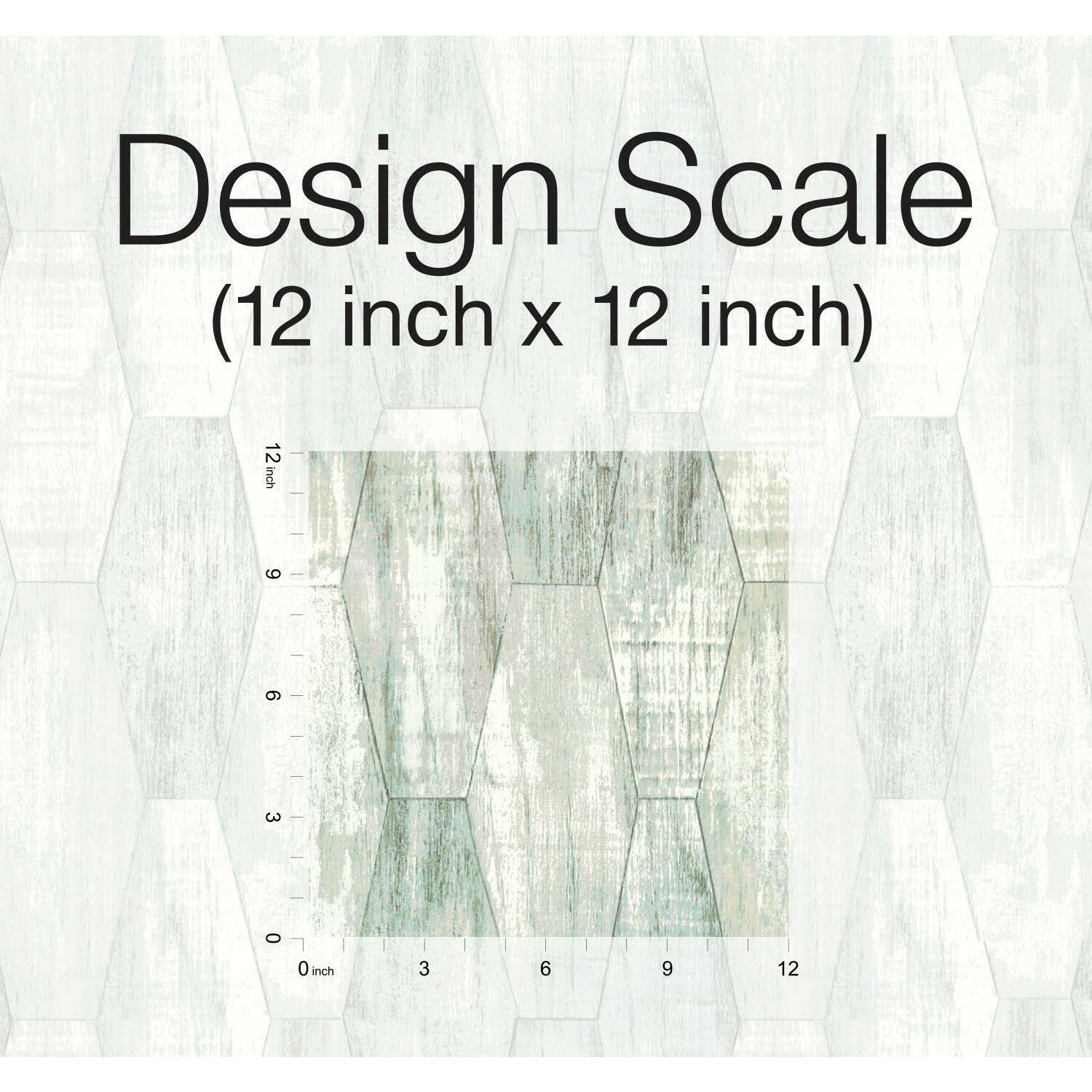 RoomMates Wood Hexagon Tile Peel &#x26; Stick Wallpaper