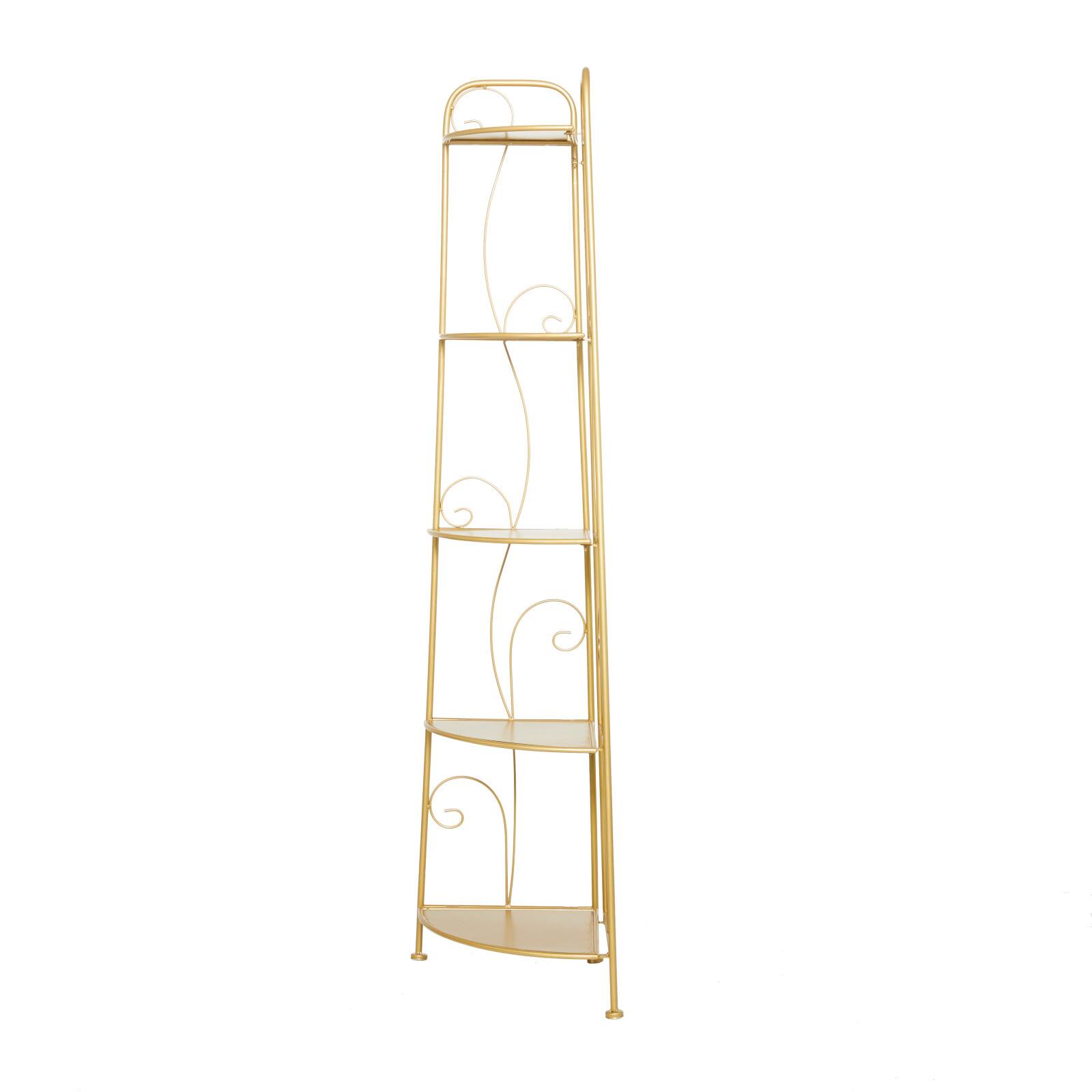 Gold Iron Glam Bakers Rack, 65&#x22; x 17&#x22; x 11&#x22;