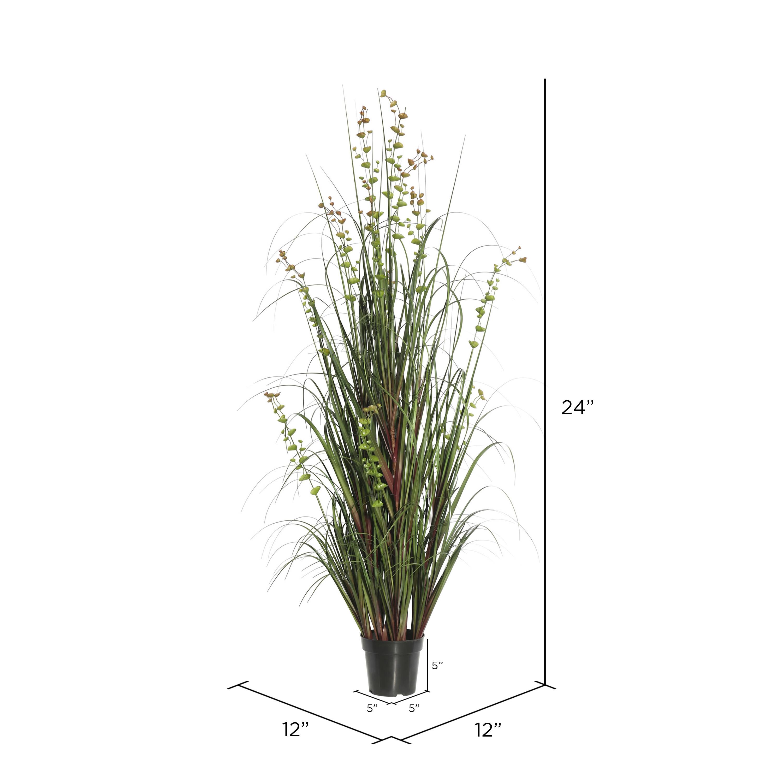 Artificial Potted Green Grass & Eucalyptus