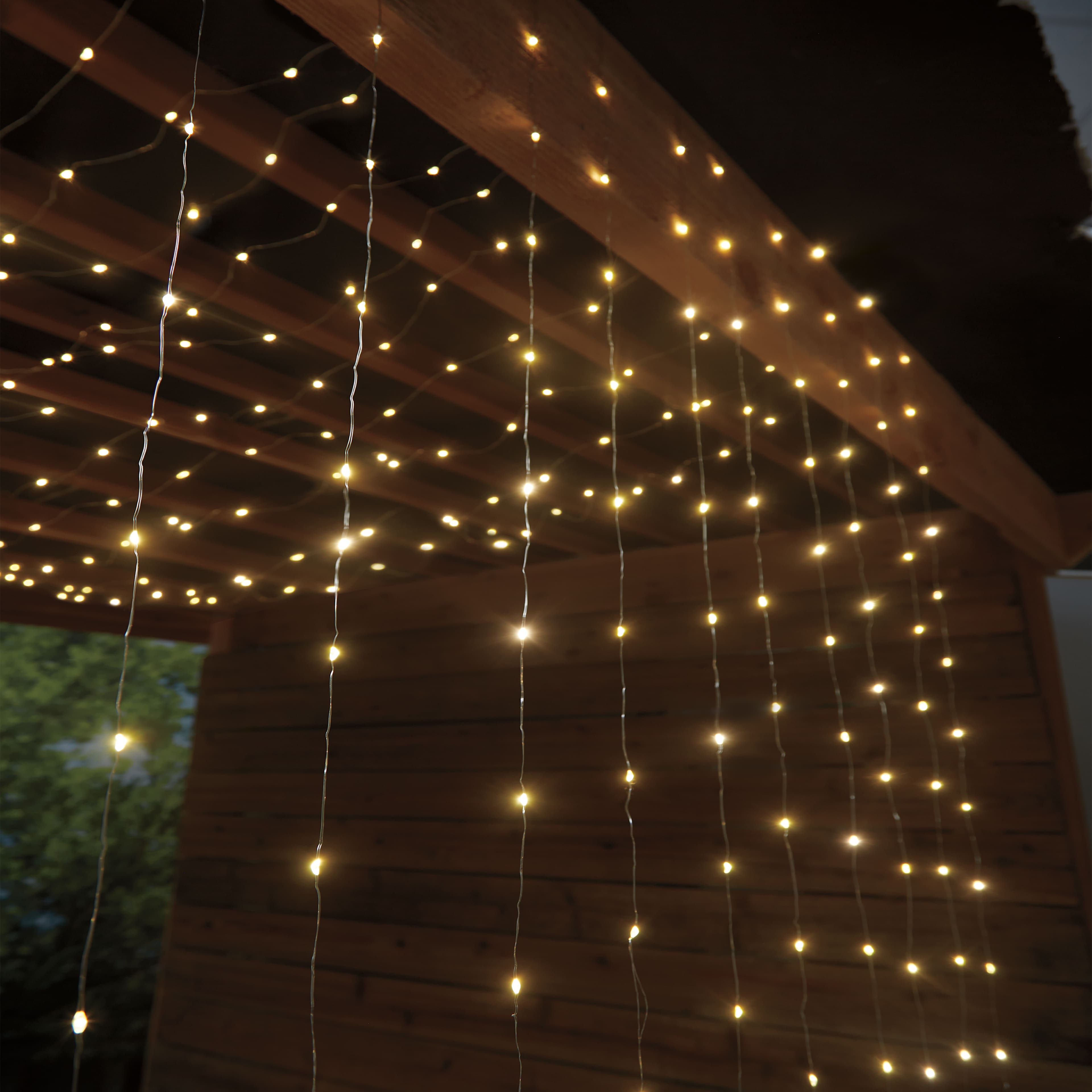 276ct. Warm White LED Curtain String Lights with Silver Strands by Ashland&#xAE;