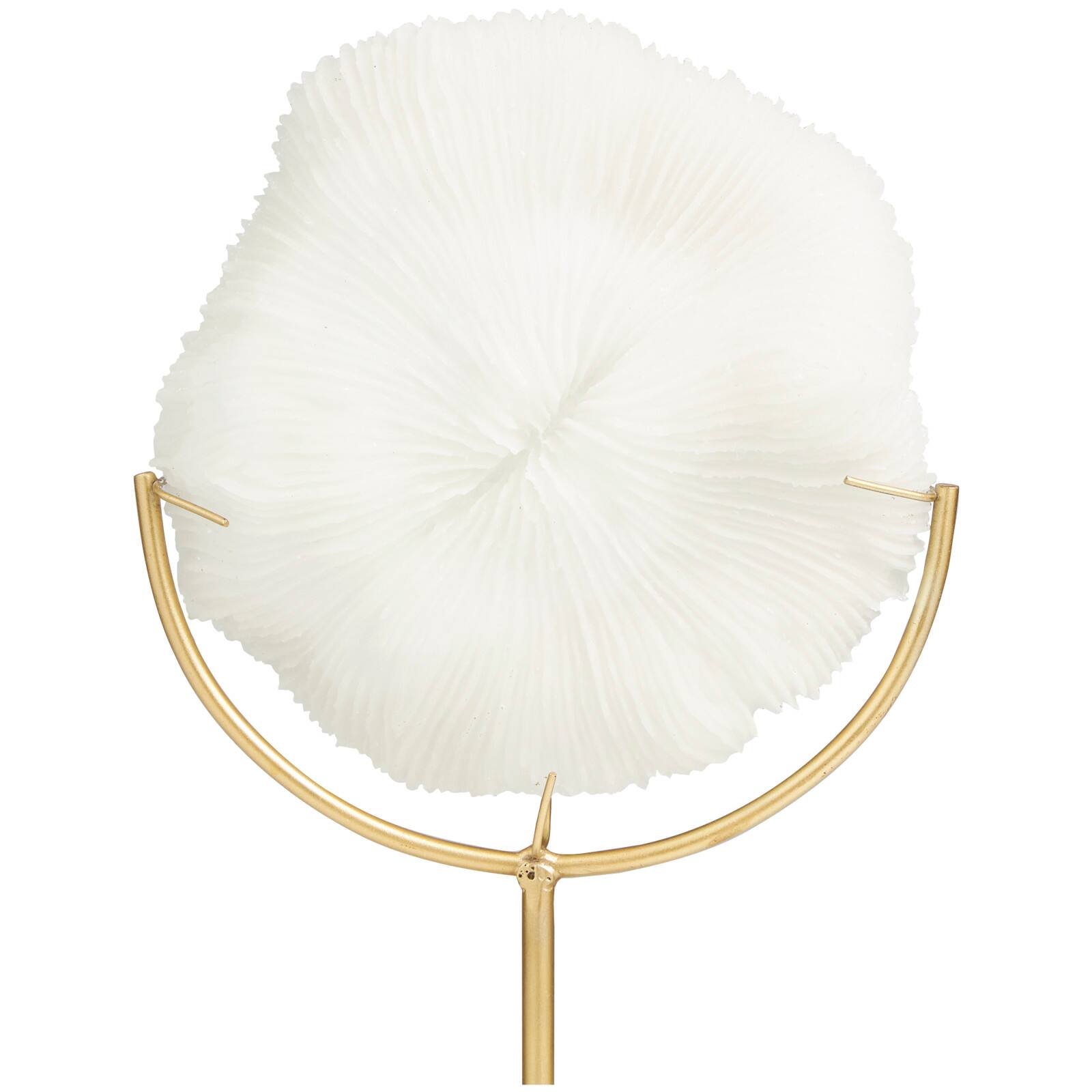 The Novogratz 15" Cream Coral Sculpture with Marble Base