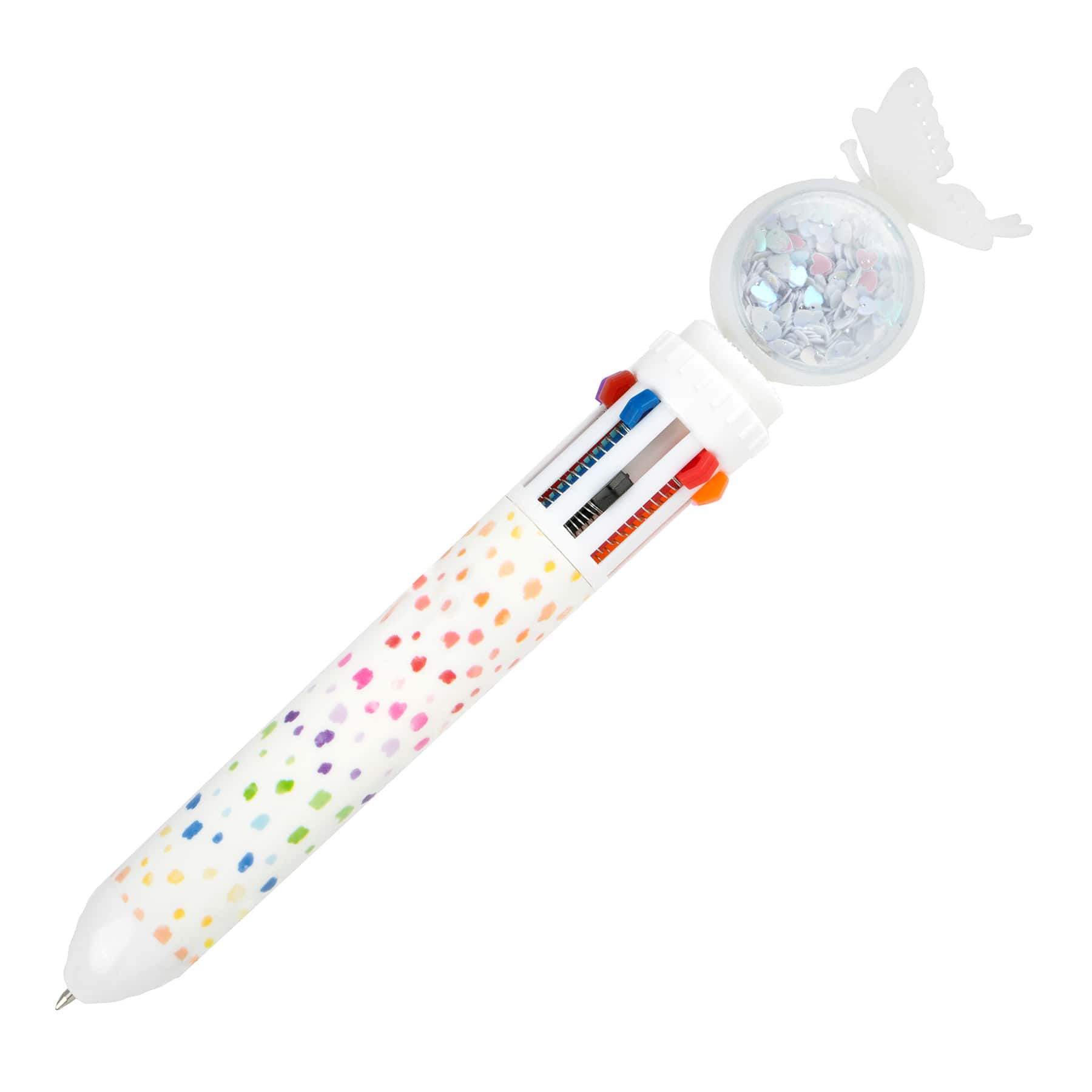 10 Color White Butterfly Shaker Pen by Creatology&#x2122;