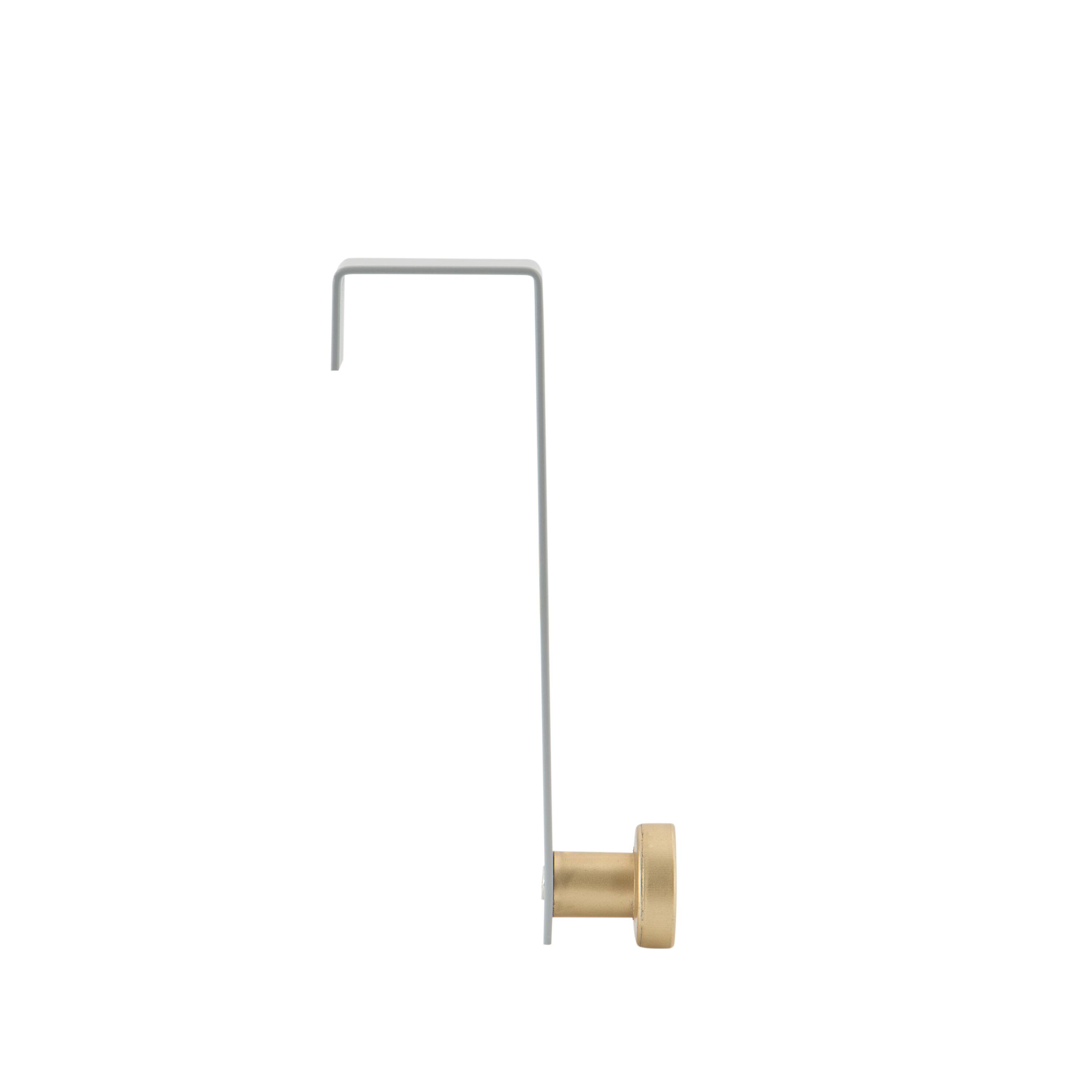 Elle D&#xE9;cor Gray 3 Hook Over the Door Hook