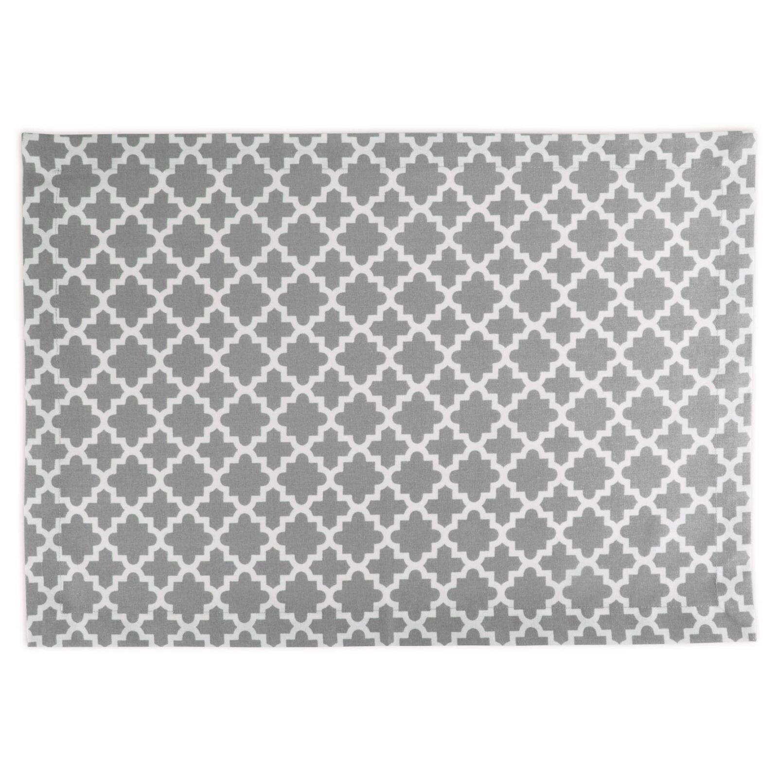 DII® Gray Lattice Placemat Set, 6ct.
